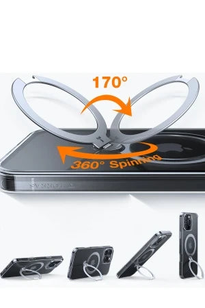 Torras Apple iPhone 16 Pro O Stand Spin Serisi Magsafe Telefon Kılıfı