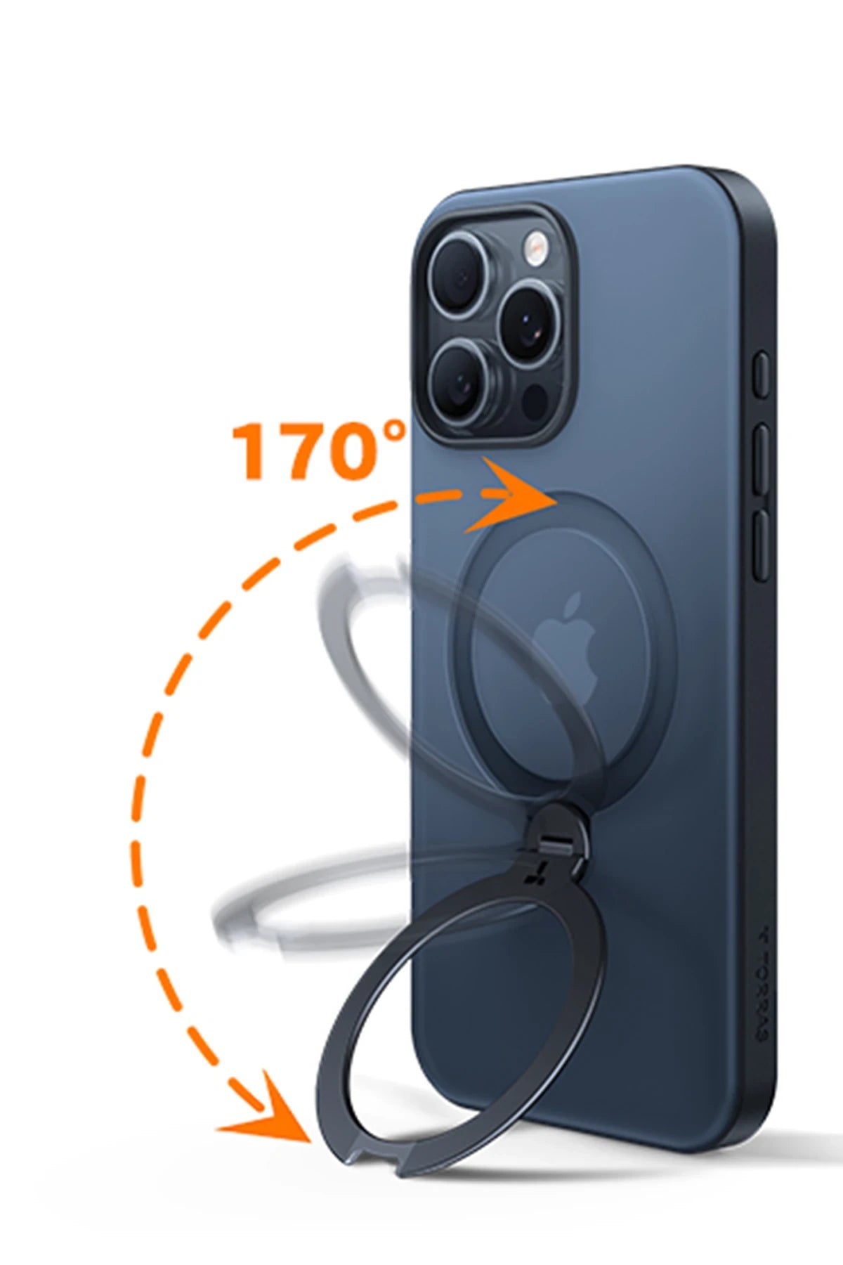 Torras O Stand Spin Serisi iPhone 16 Pro Magsafe Telefon Kılıfı