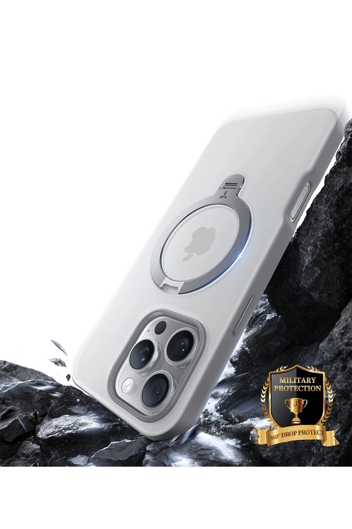 Torras O Stand Spin Serisi iPhone 16 Pro Magsafe Telefon Kılıfı