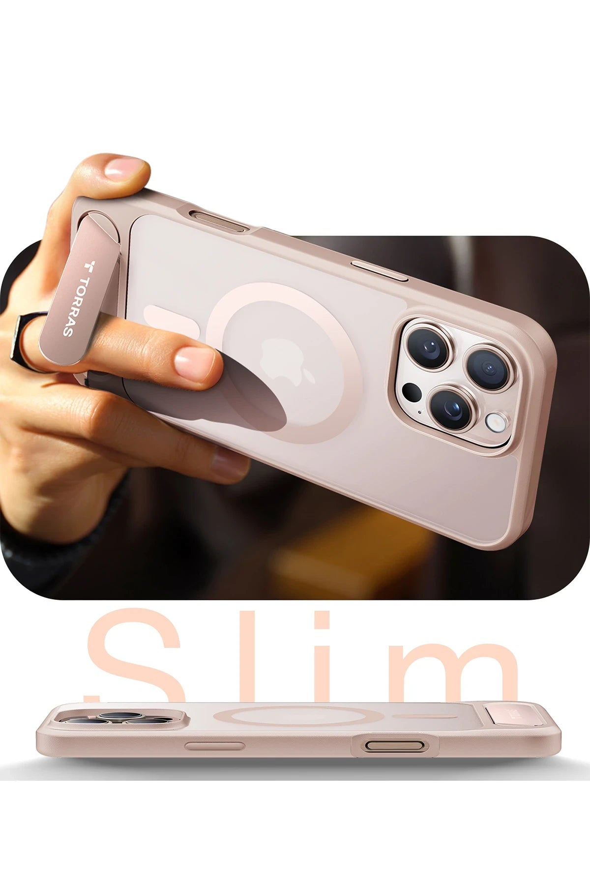 Torras P Stand Serisi iPhone 16 Pro Magsafe Telefon Kılıfı