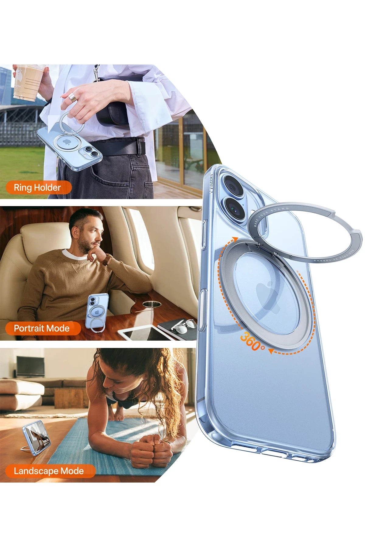Torras iPhone 17 O Stand Pro Serisi Magsafe Telefon Kılıfı