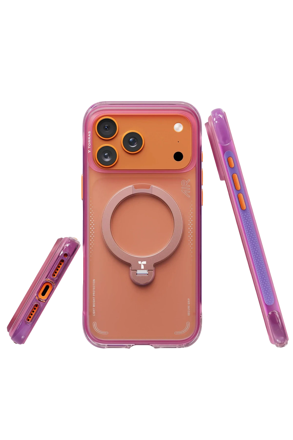 Torras O Stand Spin Air Serisi iPhone 17 Pro Max Magsafe Telefon Kılıfı