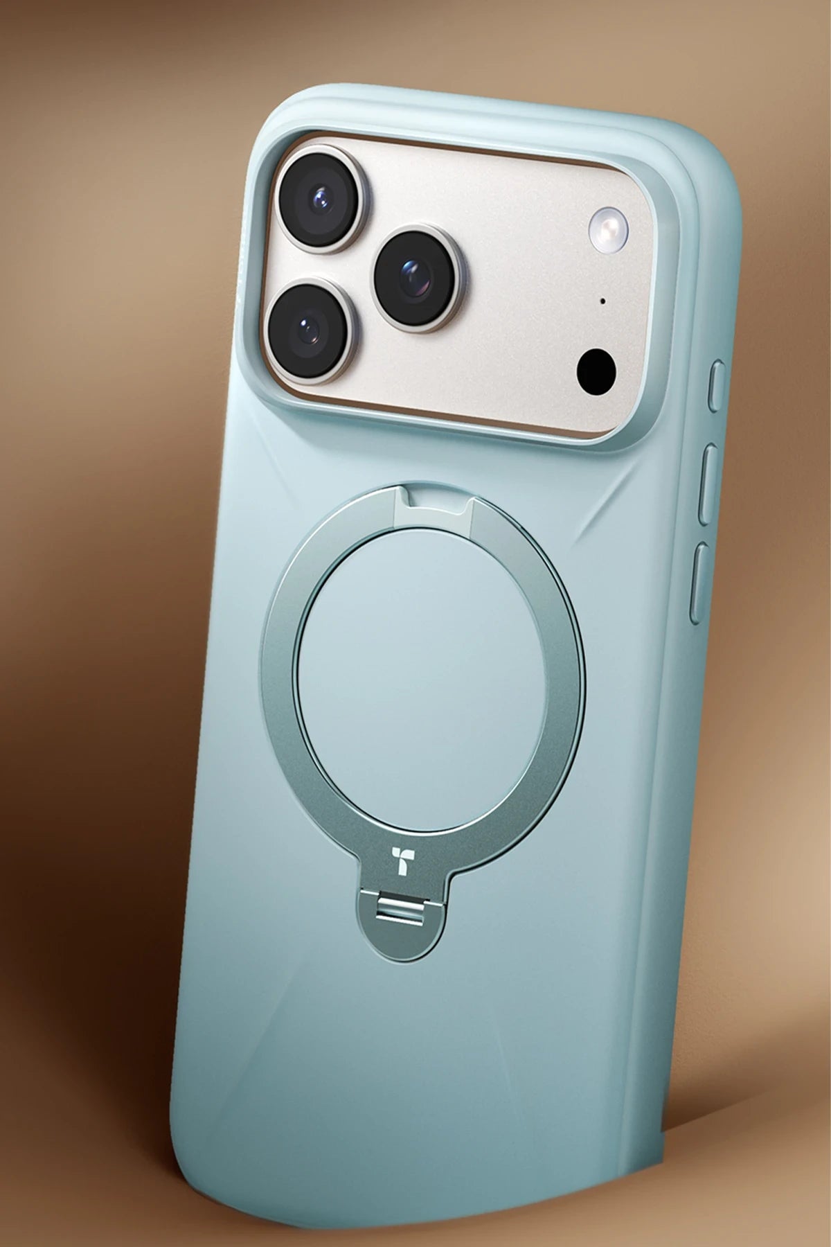 Torras O Stand Spin Silicone Serisi iPhone 17 Pro Max Magsafe Telefon Kılıfı