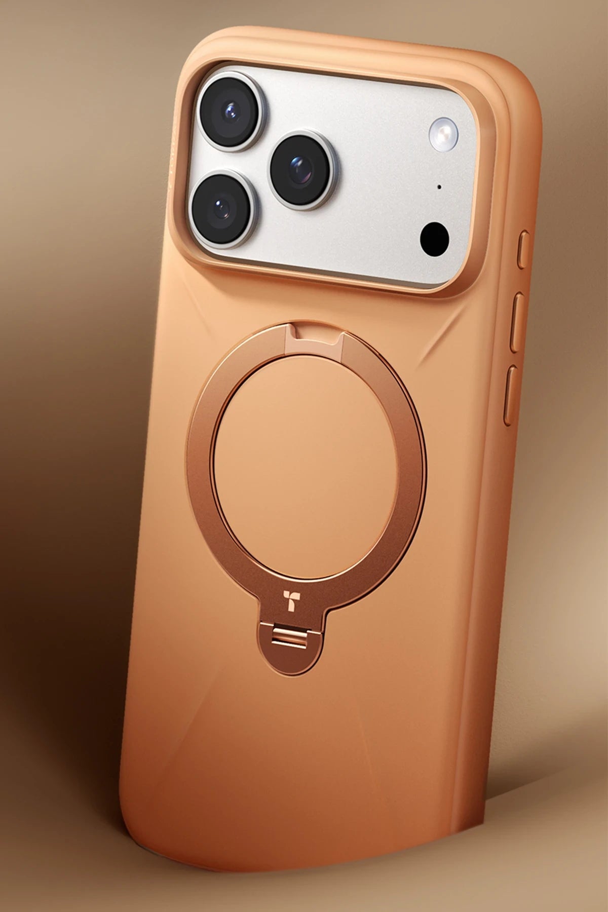 Torras O Stand Spin Silicone Serisi iPhone 17 Pro Max Magsafe Telefon Kılıfı