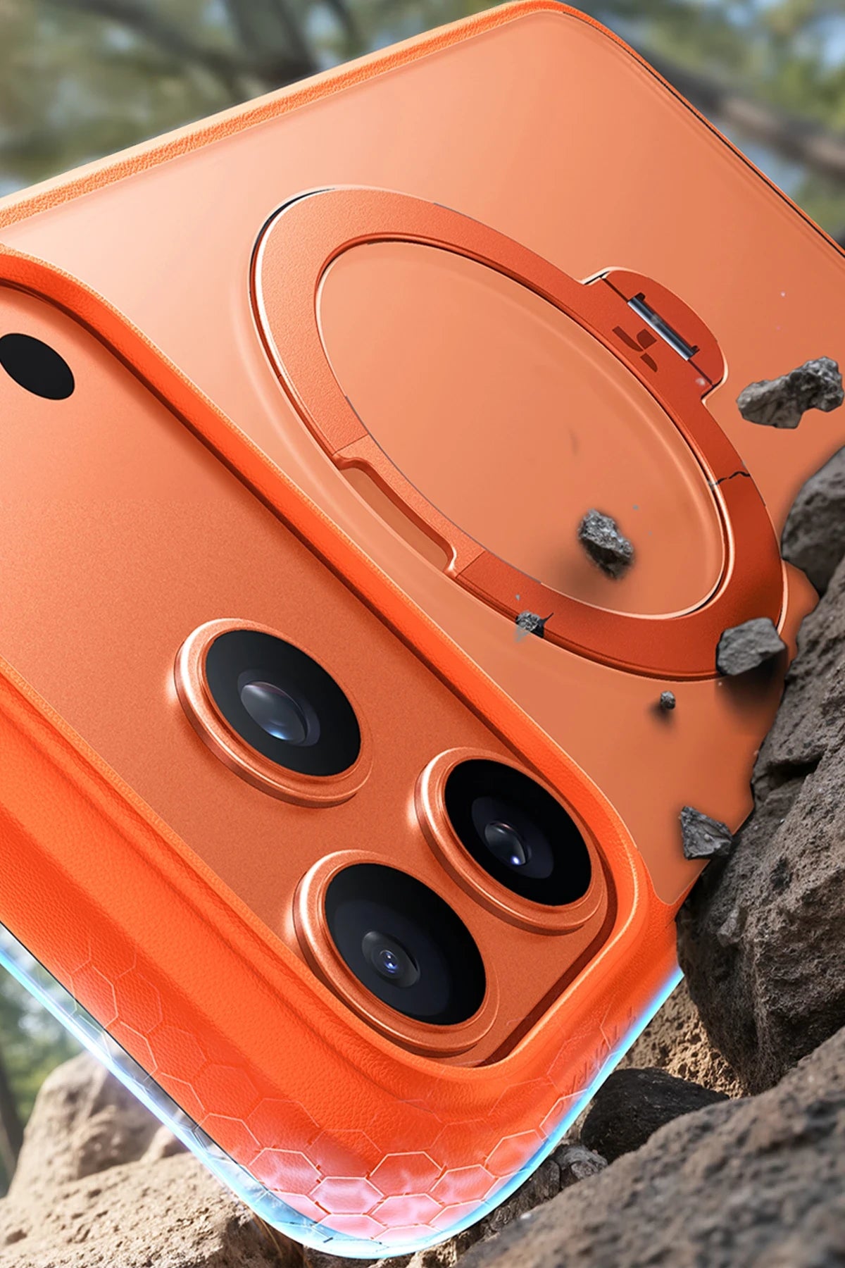 Torras O Stand Spin Serisi iPhone 17 Pro Max Magsafe Telefon Kılıfı