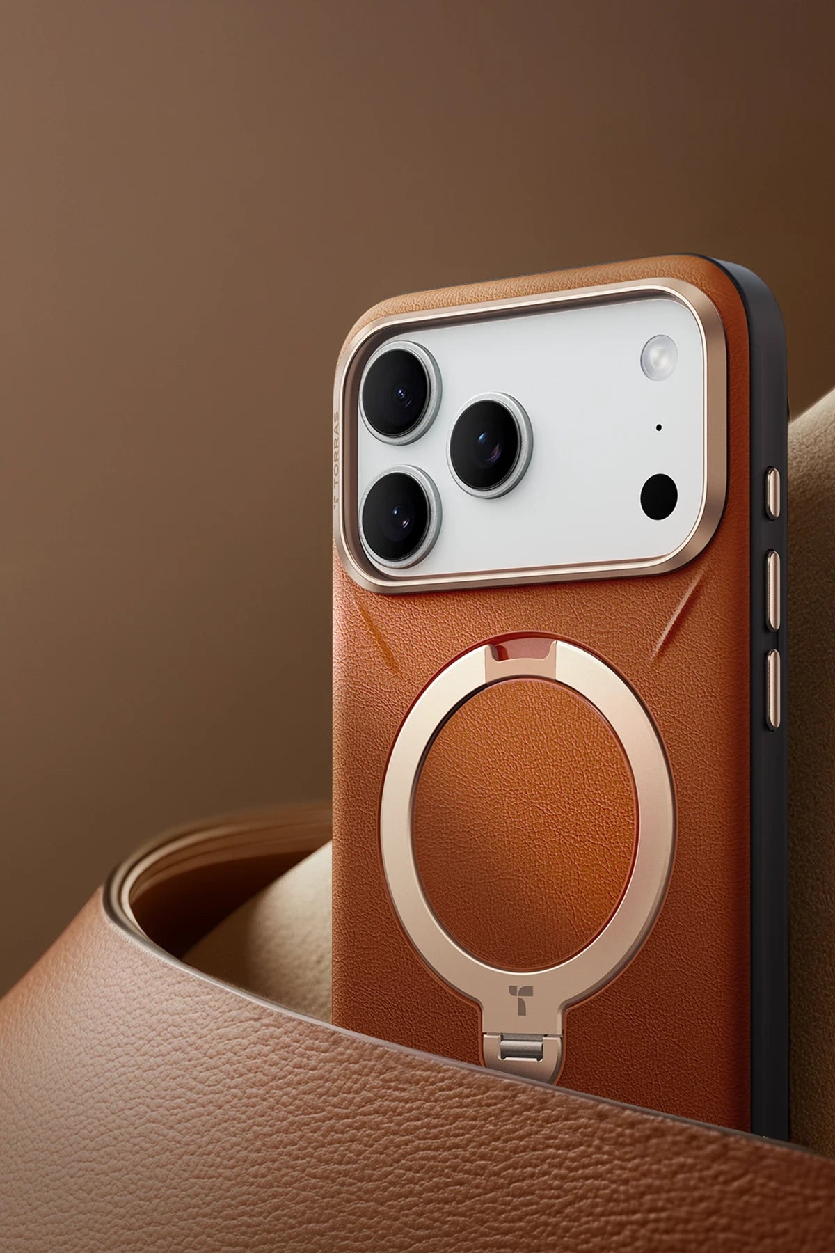 Torras O Stand Spin VegSkin Serisi iPhone 17 Pro Max Magsafe Telefon Kılıfı