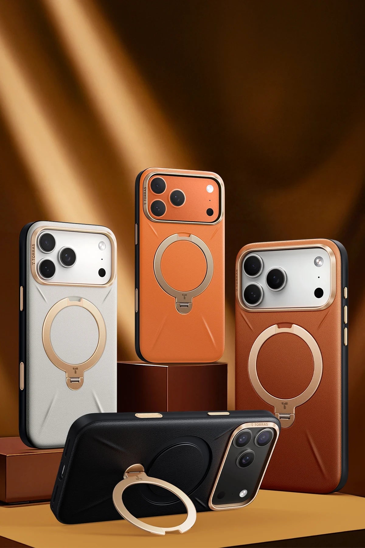 Torras O Stand Spin VegSkin Serisi iPhone 17 Pro Max Magsafe Telefon Kılıfı