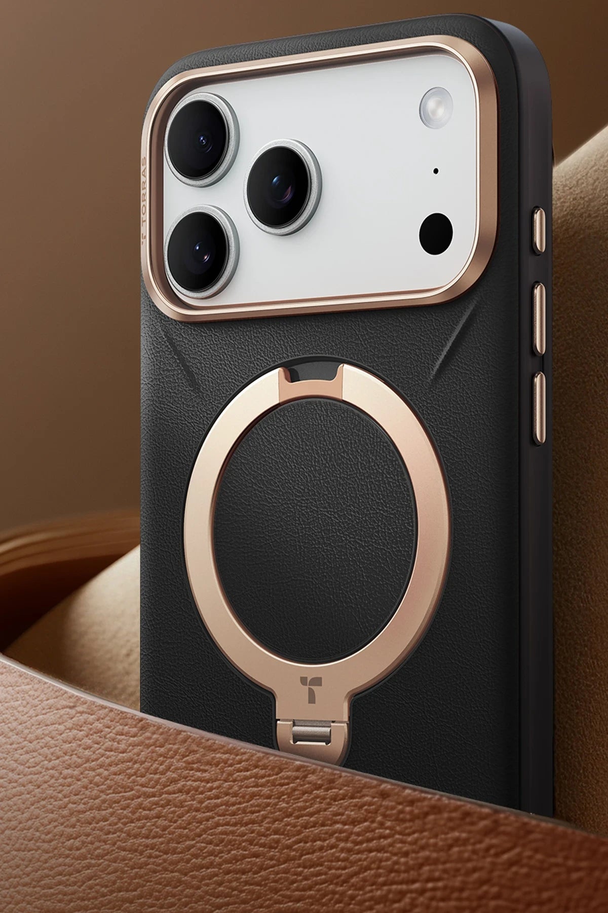 Torras iPhone 17 Pro Max O Stand Spin VegSkin Serisi Magsafe Kılıf