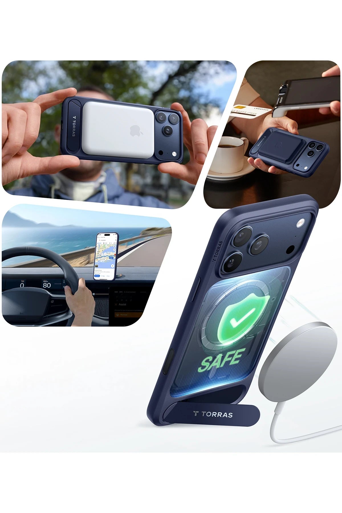 Torras P Stand Serisi iPhone 17 Pro Max Magsafe Telefon Kılıfı