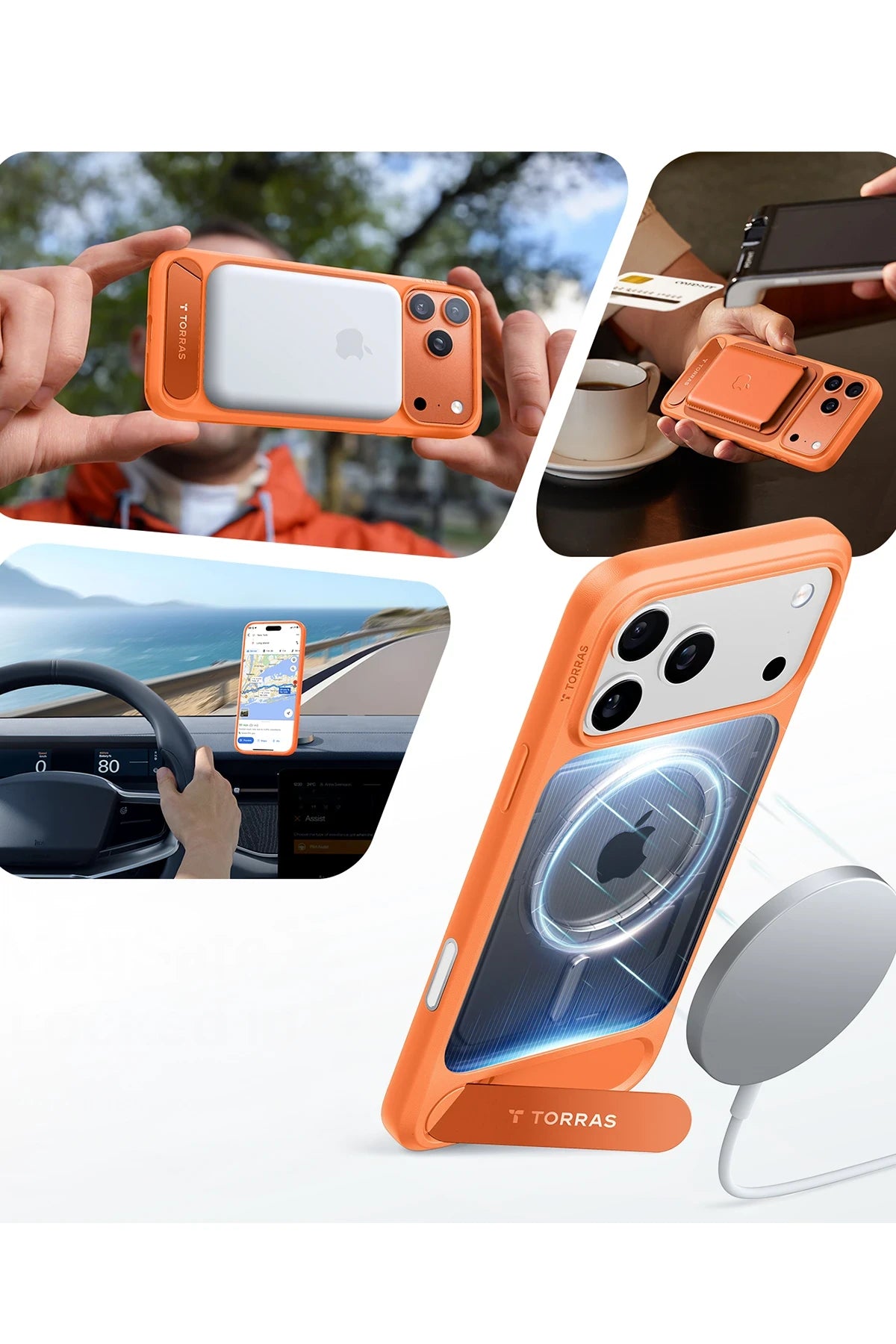 Torras P Stand Serisi iPhone 17 Pro Max Magsafe Telefon Kılıfı