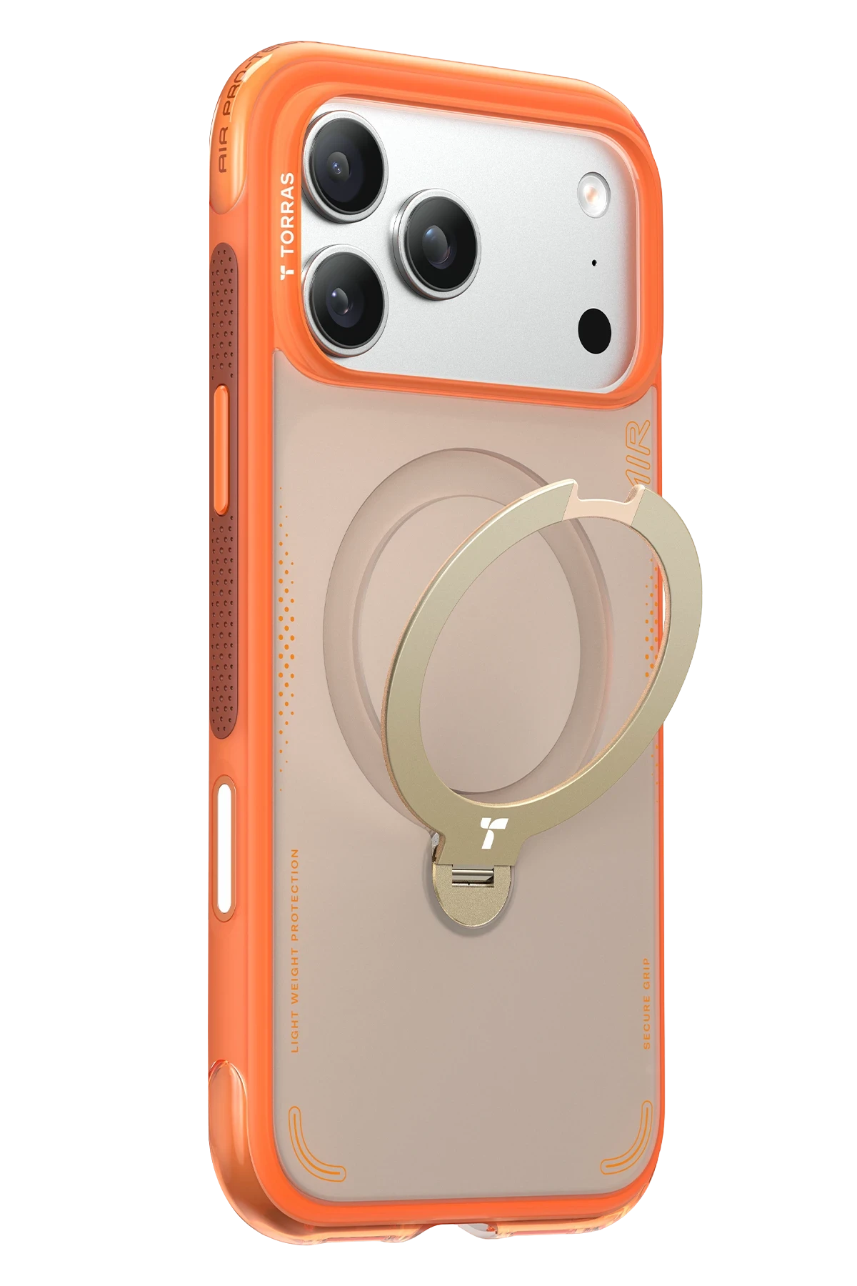 Torras iPhone 17 Pro O Stand Spin Air Serisi Magsafe Telefon Kılıfı