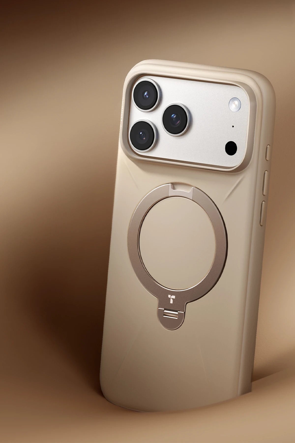 Torras O Stand Spin Silicone Serisi iPhone 17 Pro Magsafe Telefon Kılıfı