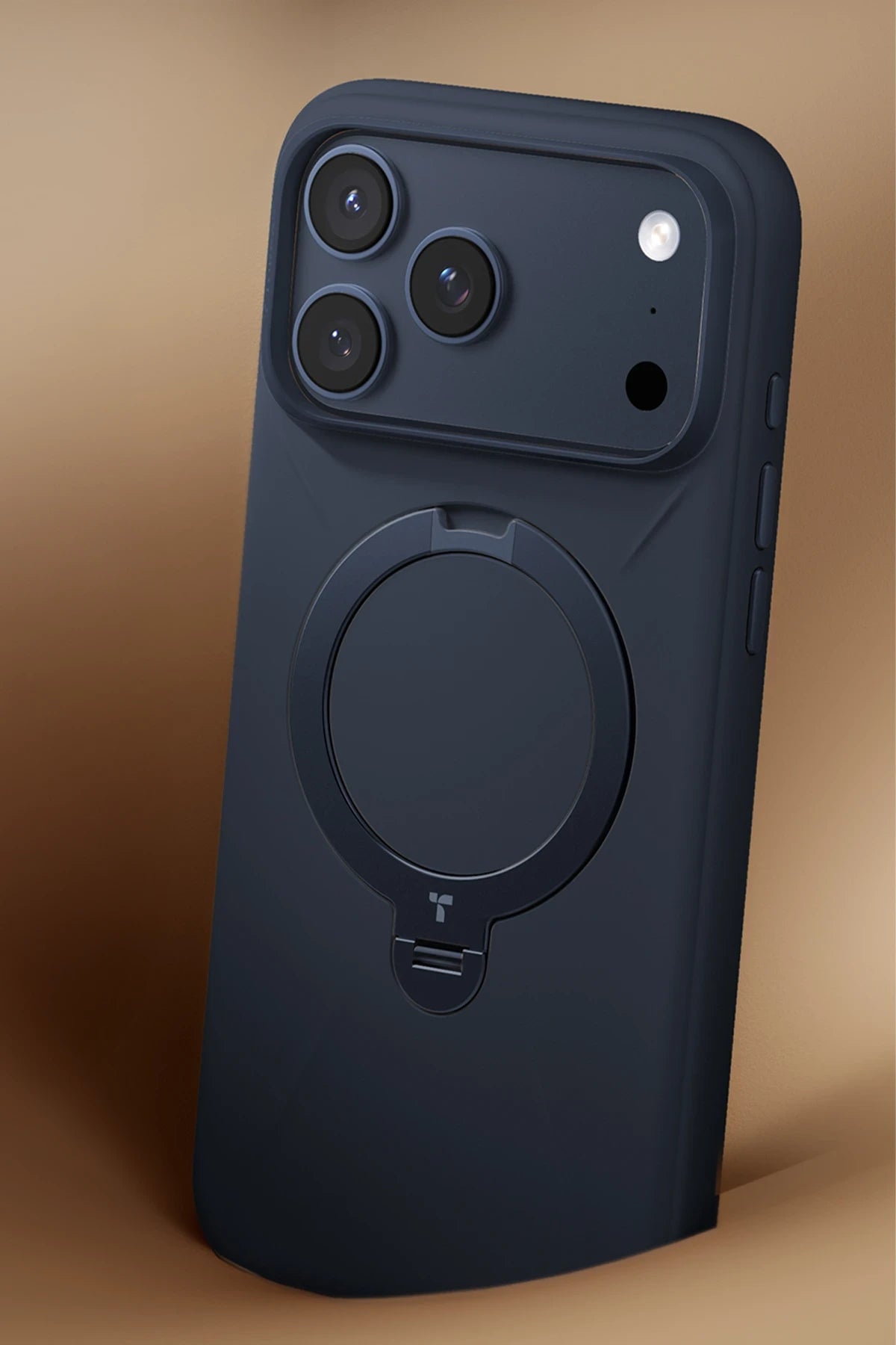 Torras O Stand Spin Silicone Serisi iPhone 17 Pro Magsafe Telefon Kılıfı