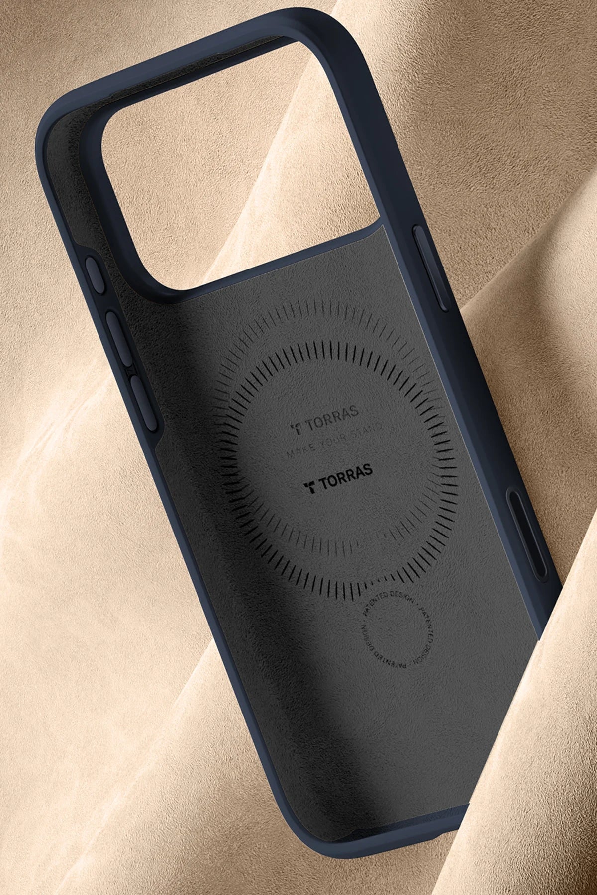 Torras O Stand Spin Silicone Serisi iPhone 17 Pro Magsafe Telefon Kılıfı