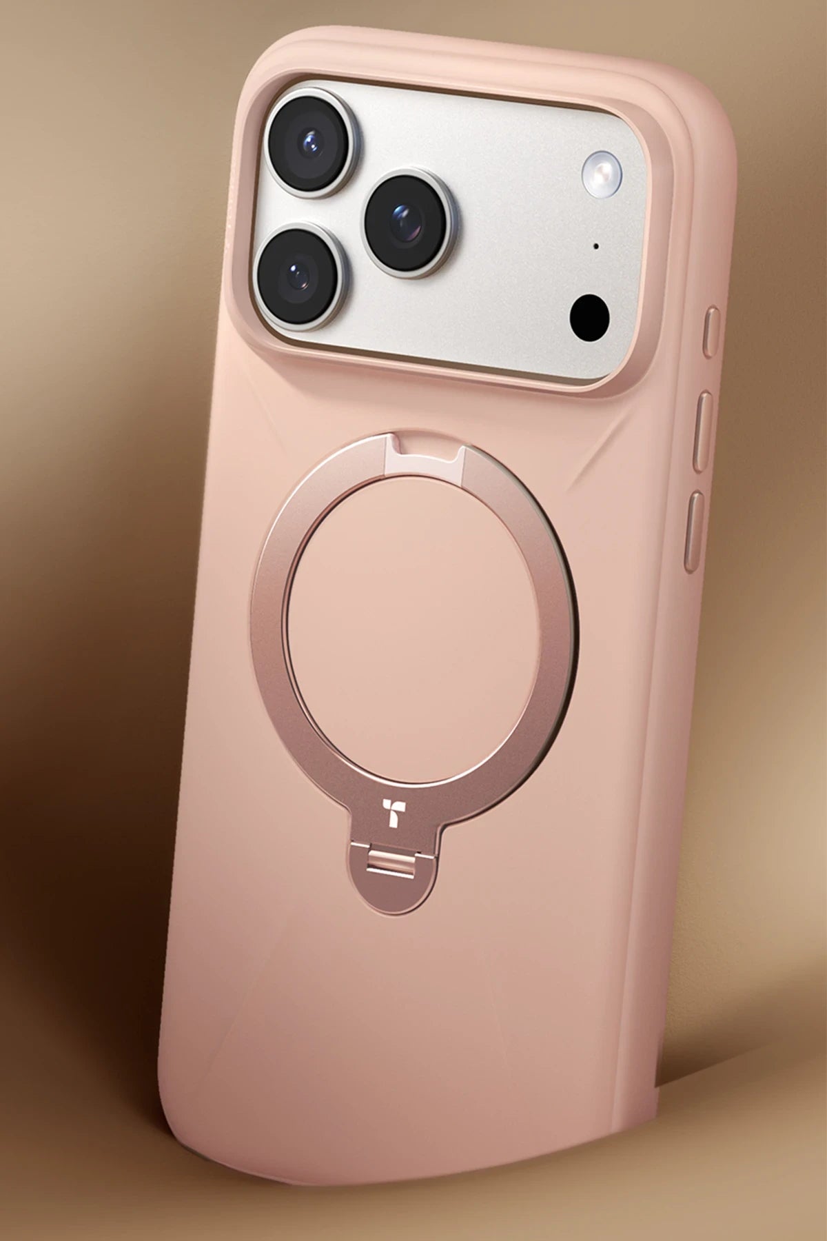 Torras O Stand Spin Silicone Serisi iPhone 17 Pro Magsafe Telefon Kılıfı