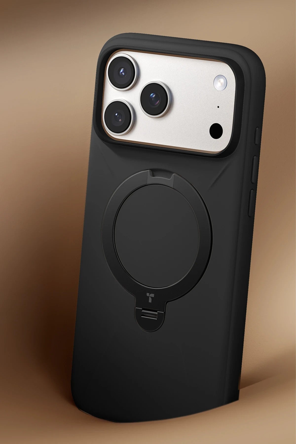 Torras O Stand Spin Silicone Serisi iPhone 17 Pro Magsafe Telefon Kılıfı