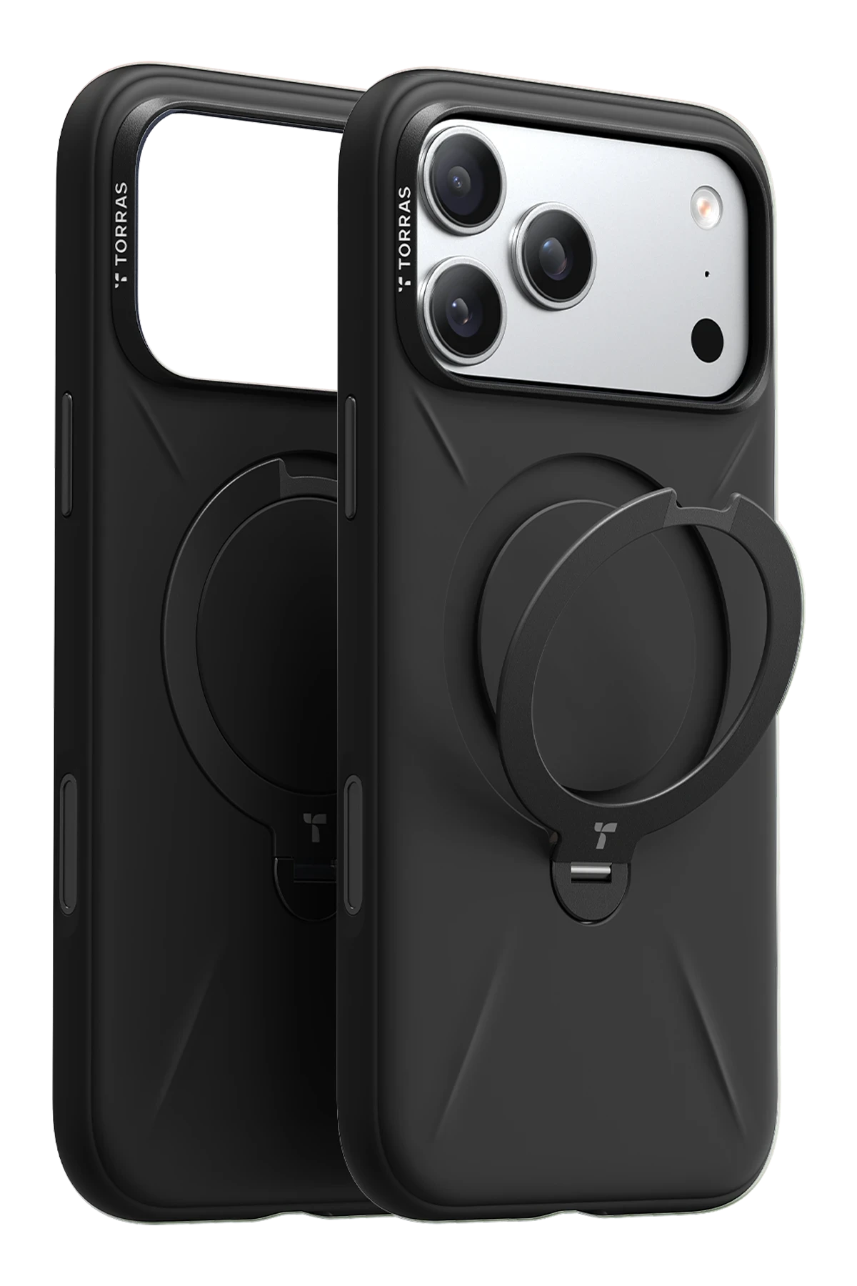 Torras O Stand Spin Silicone Serisi iPhone 17 Pro Magsafe Telefon Kılıfı