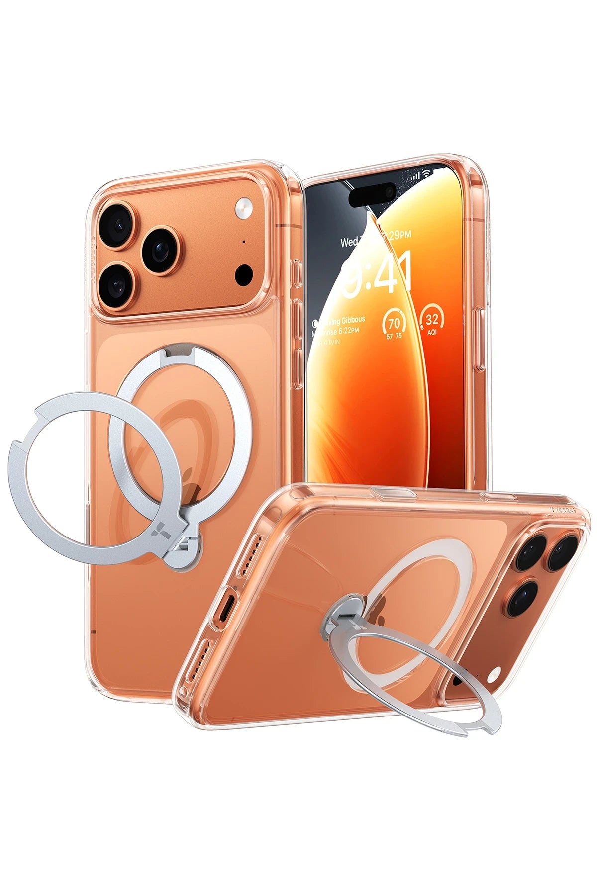 Torras O Stand Spin Serisi iPhone 17 Pro Magsafe Telefon Kılıfı