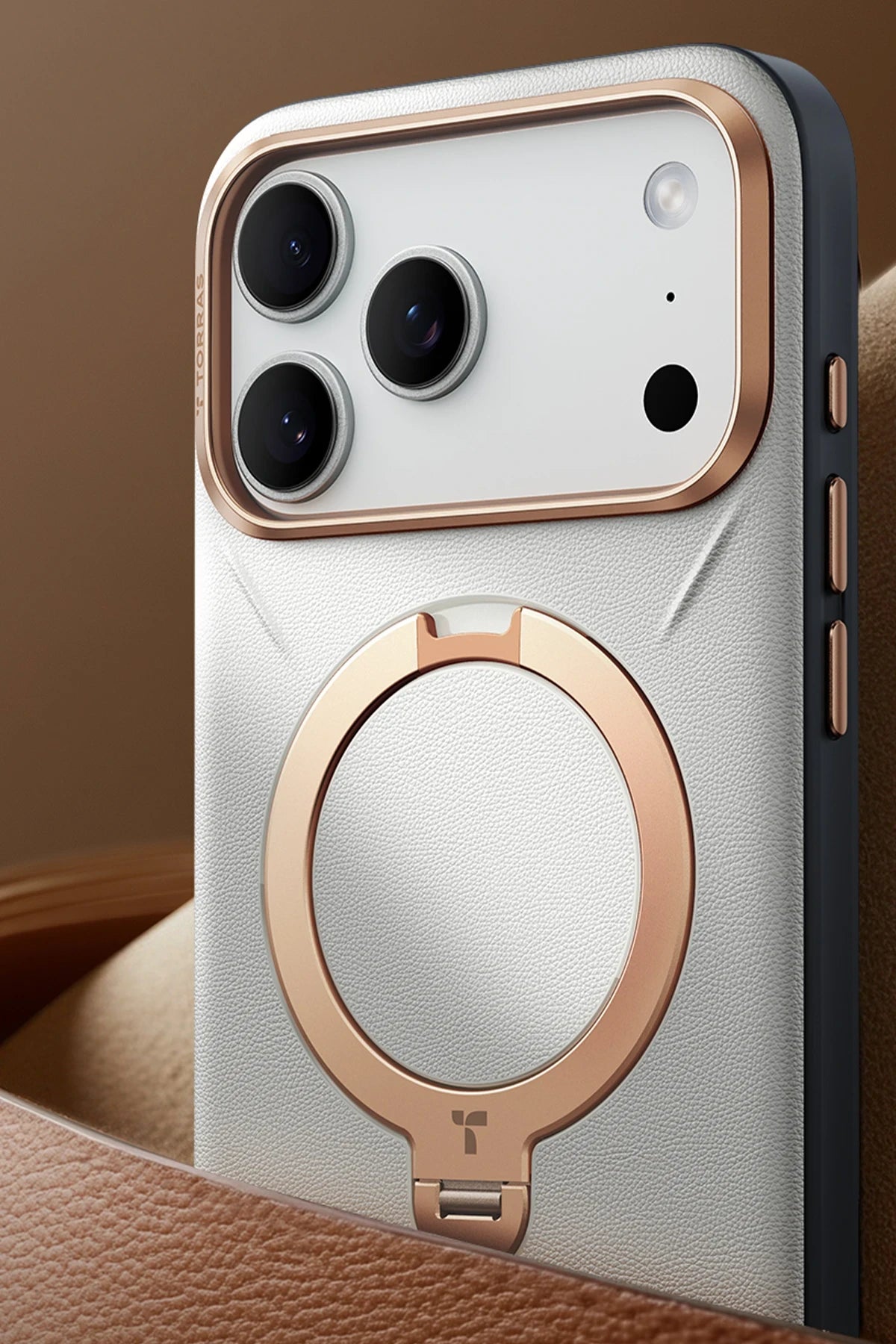 Torras O Stand Spin VegSkin Serisi iPhone 17 Pro Magsafe Telefon Kılıfı