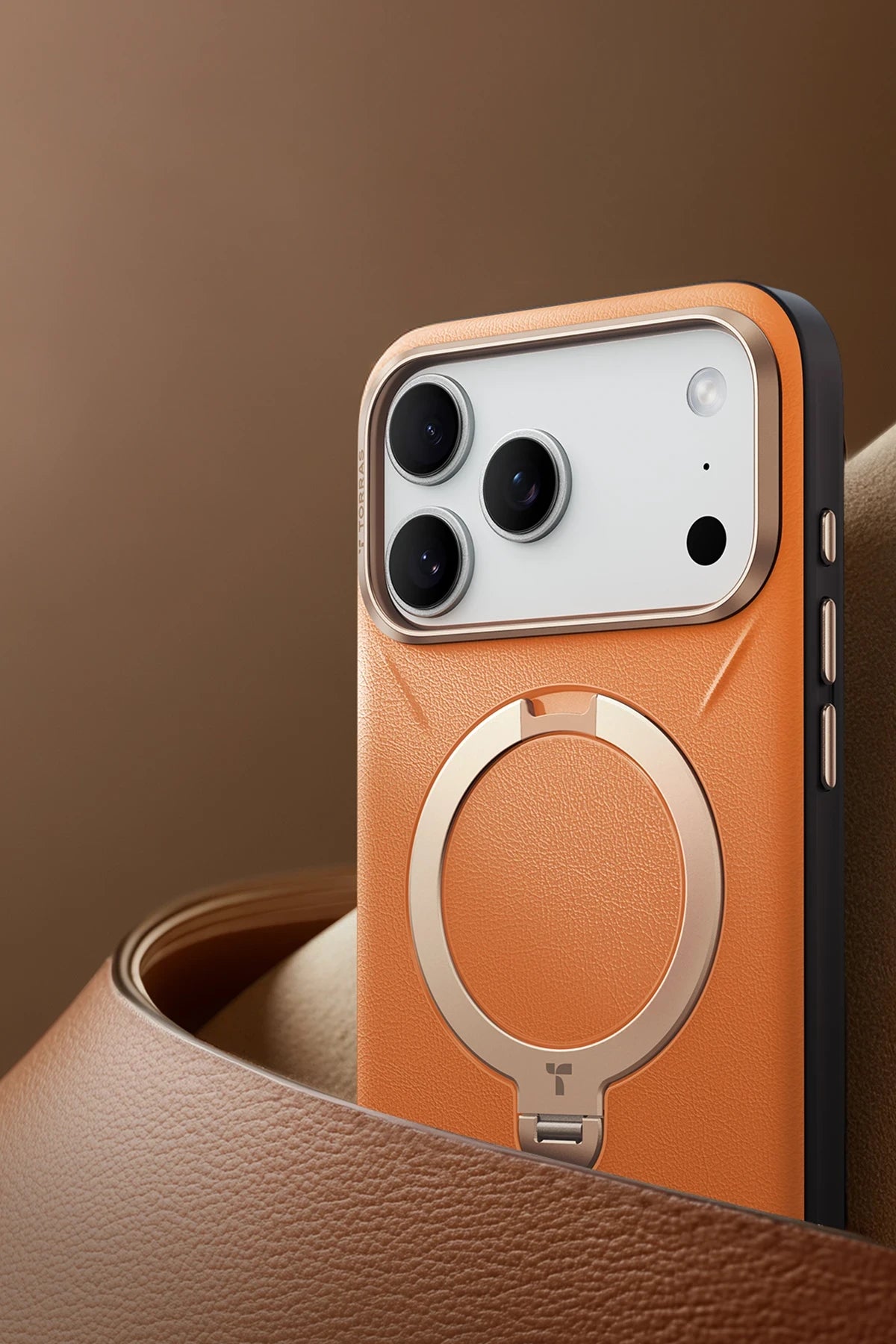 Torras O Stand Spin VegSkin Serisi iPhone 17 Pro Magsafe Telefon Kılıfı