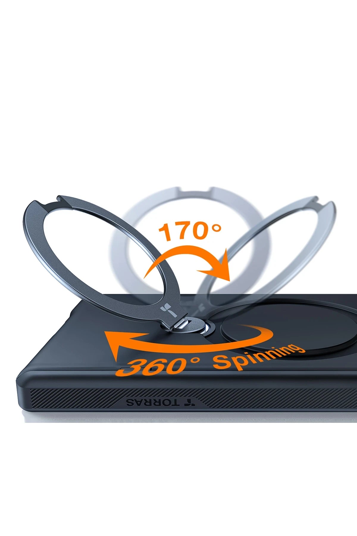 Torras O Stand Spin Serisi Samsung Galaxy Z Fold 7 Magsafe Telefon Kılıfı + 2 Adet Ekran Koruyuculu