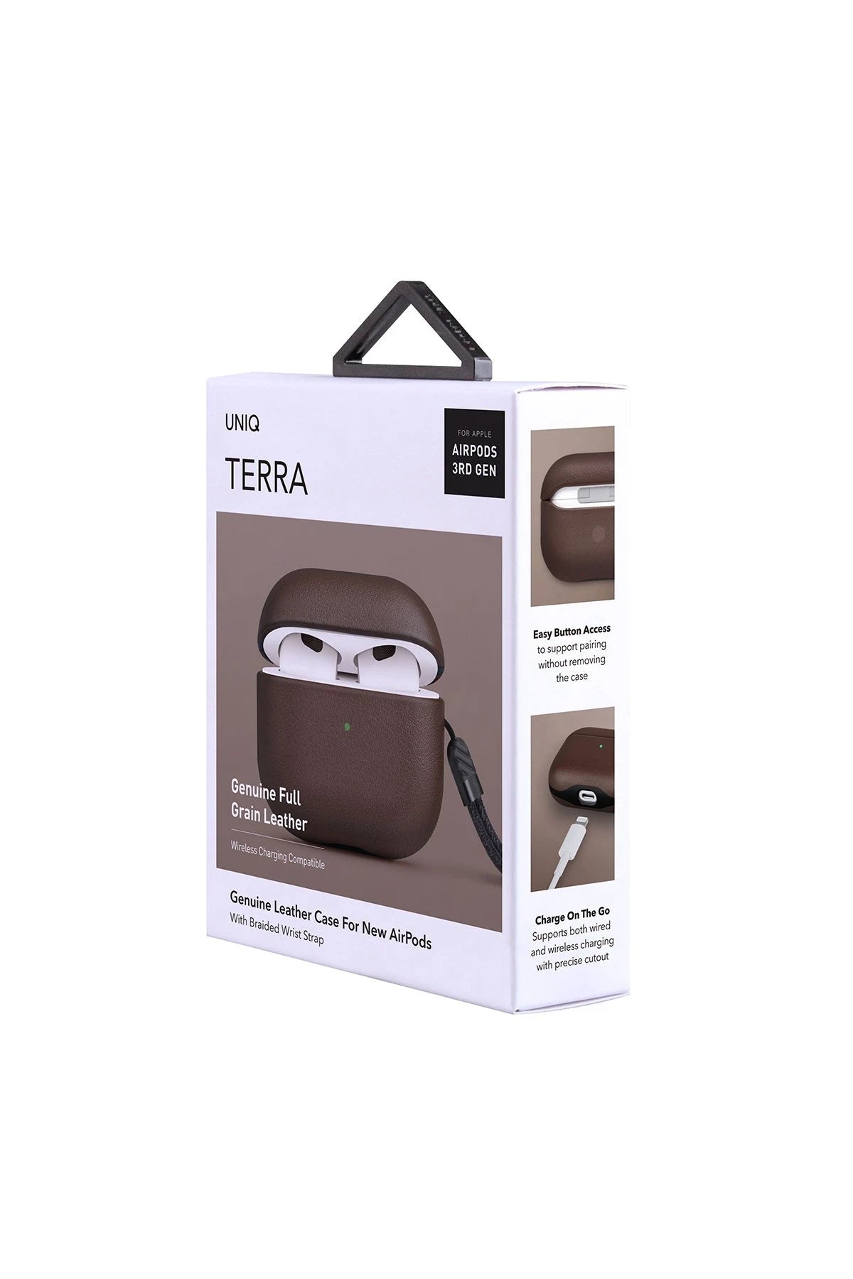 Uniq Airpods 3 (3.nesil) Terra Genuine Deri Kılıf