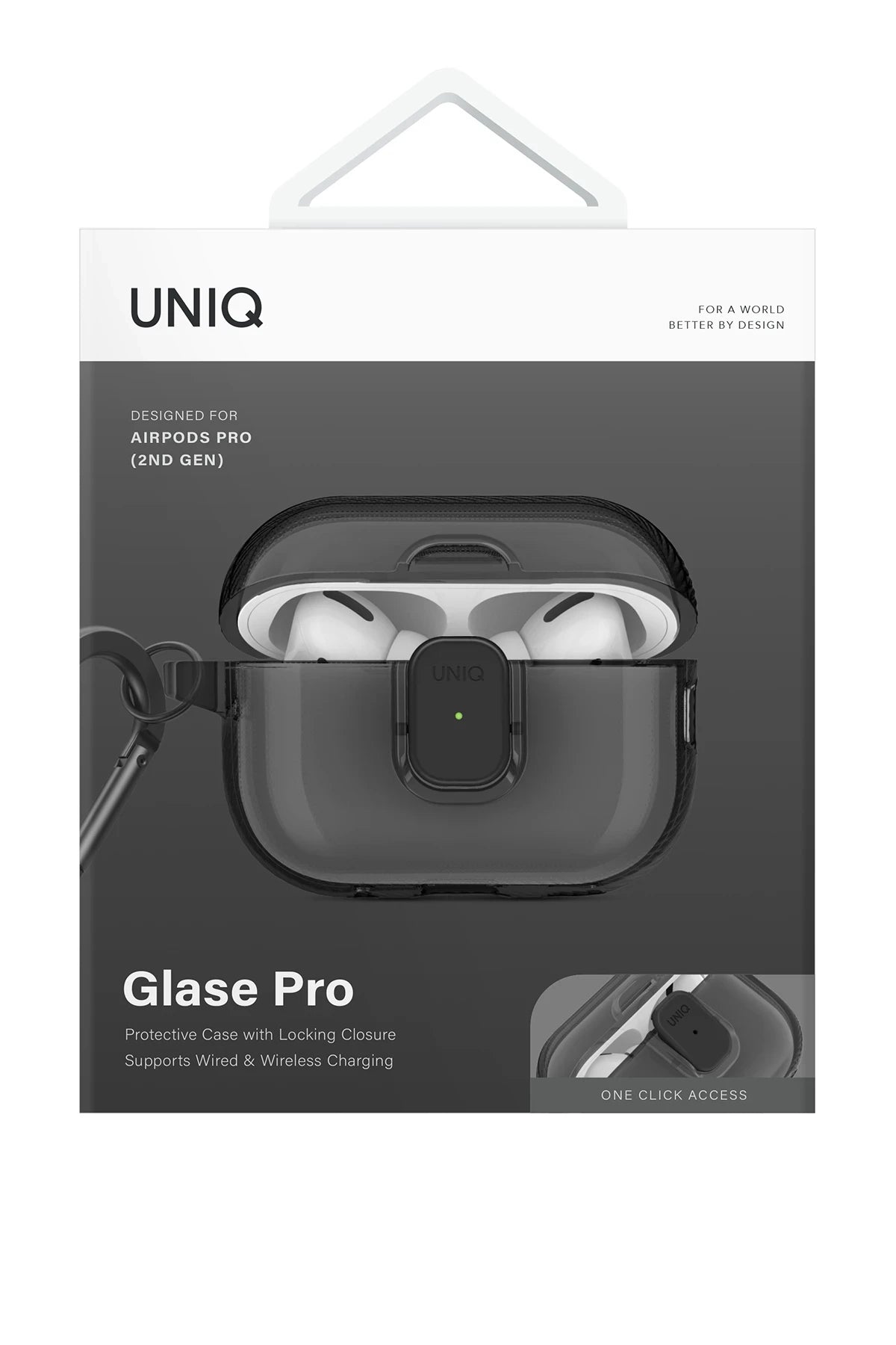 Uniq Airpods Pro 2 (2.nesil) Glase Pro Kilitli Kılıf