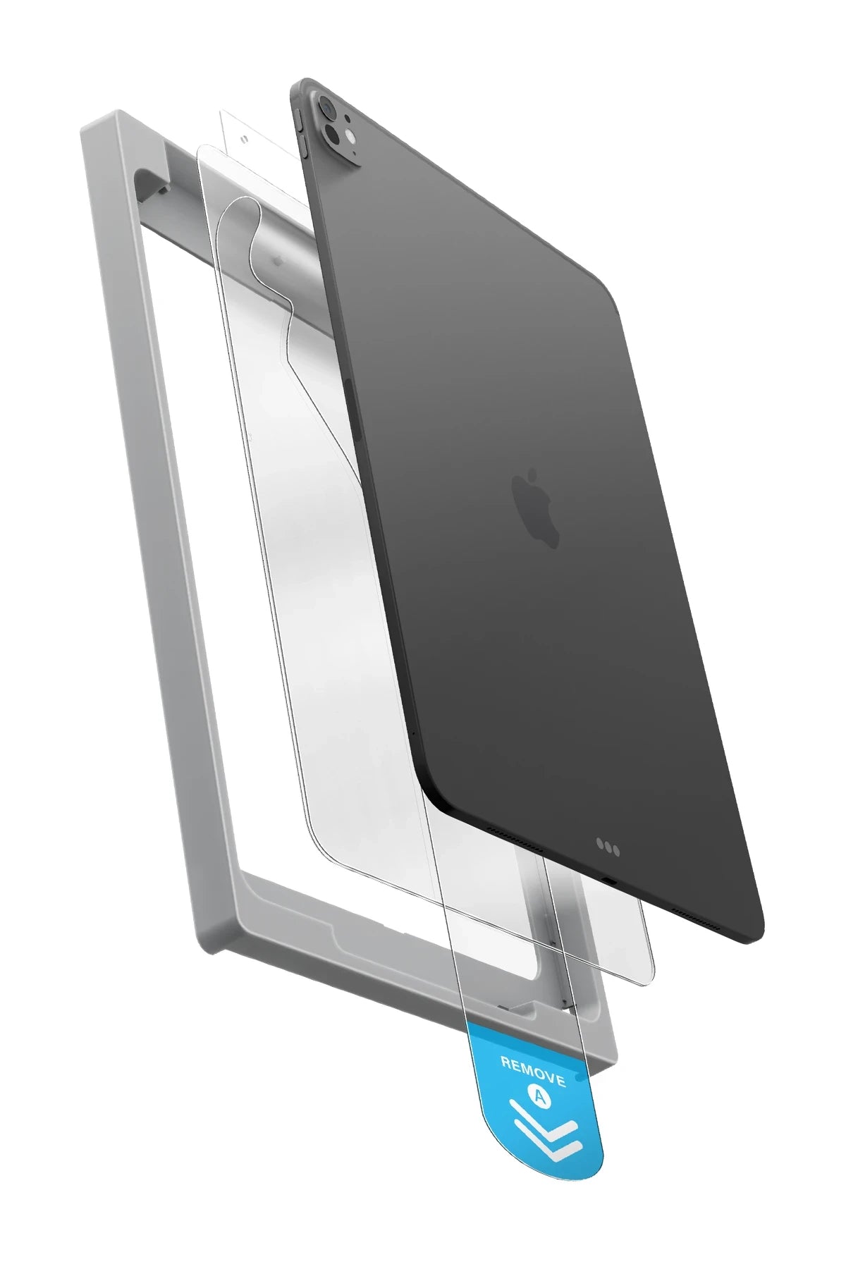 Uniq Apple iPad Pro 13 (2024) Optix Exofit Applicator HD Tablet Cam Ekran Koruyucu
