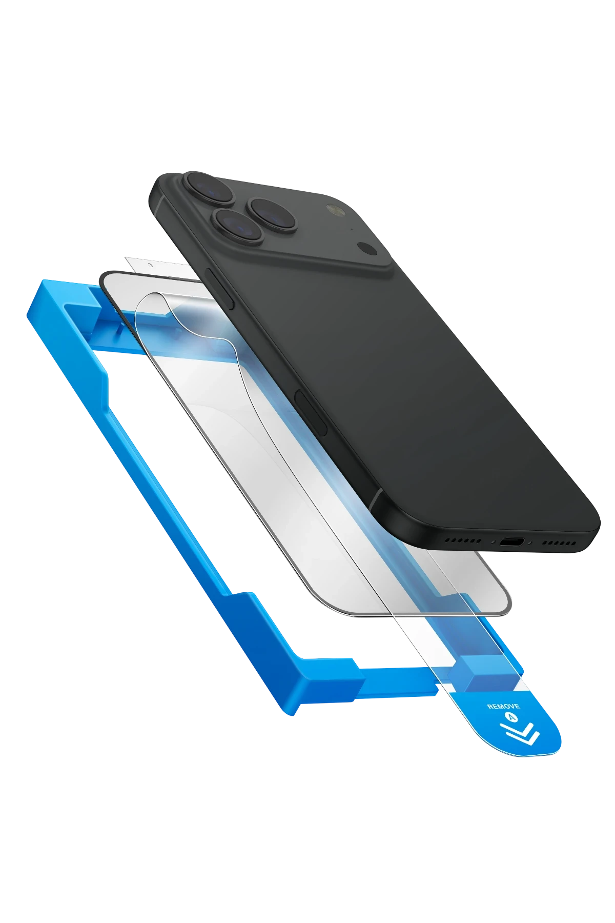 Uniq Apple iPhone 17 Air Optix Exofit Vivid Applicator HD Cam Ekran Koruyucu