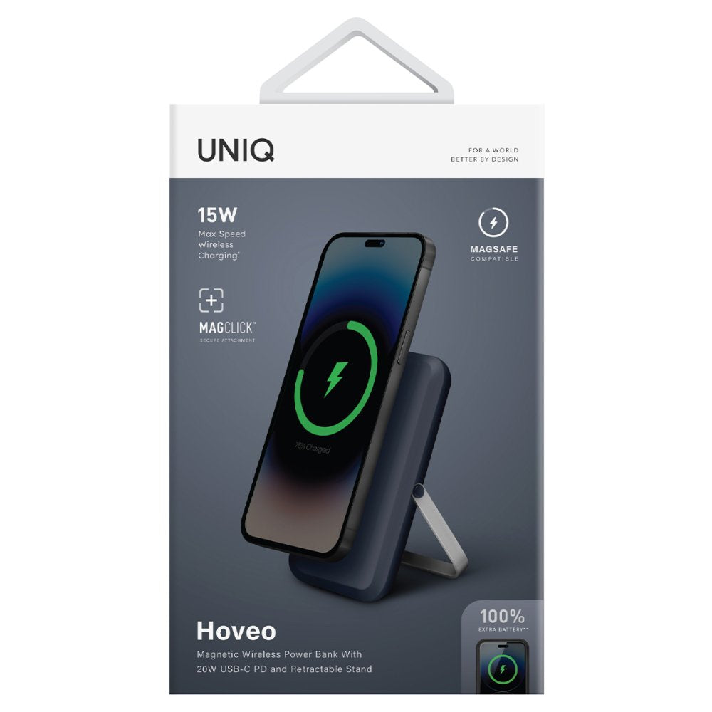 Uniq Hoveo 5.000mAh Manyetik PD Kablosuz Type-C Standlı Powerbank