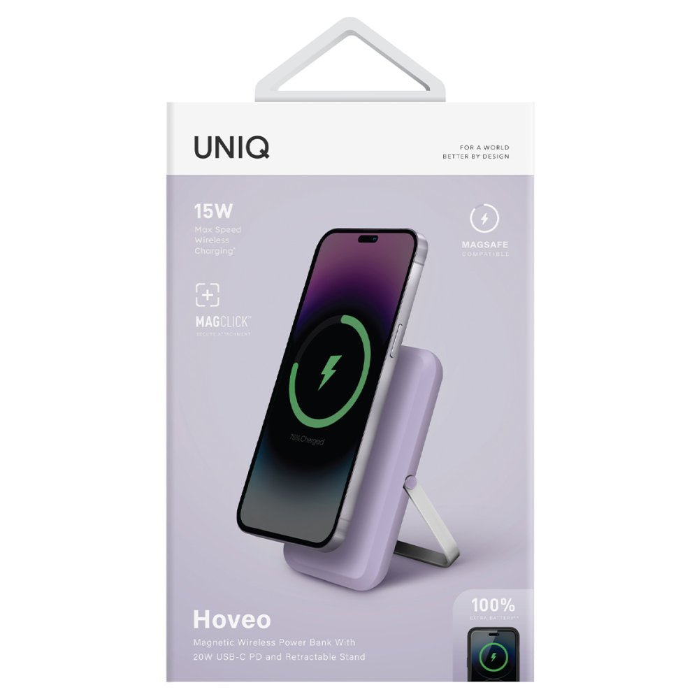 Uniq Hoveo 5.000mAh Manyetik PD Kablosuz Type-C Standlı Powerbank