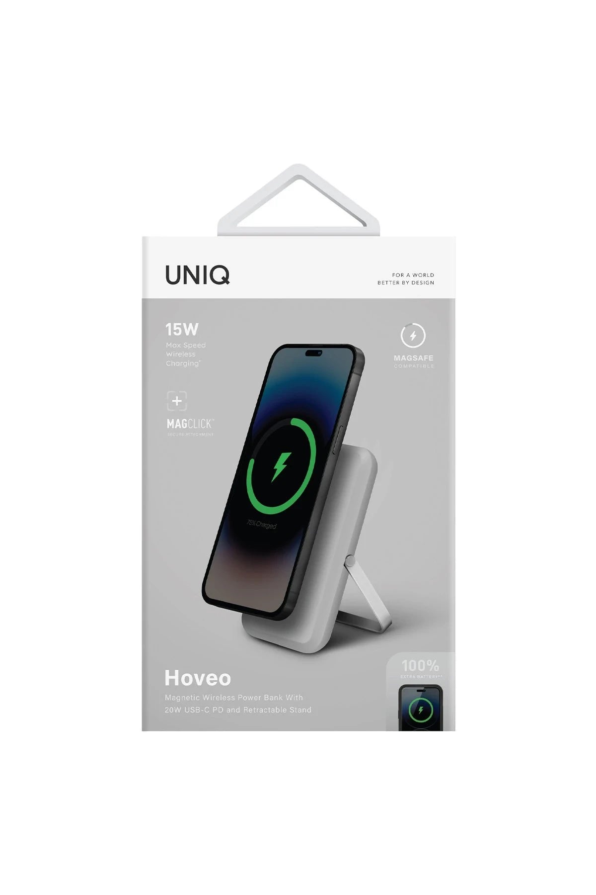 Uniq Hoveo 5.000mAh Manyetik PD Kablosuz Type-C Standlı Powerbank