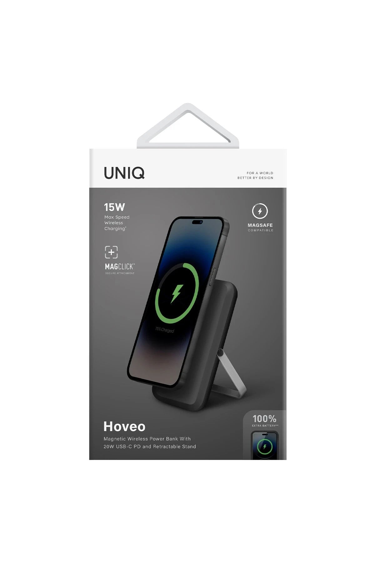 Uniq Hoveo 5.000mAh Manyetik PD Kablosuz Type-C Standlı Powerbank