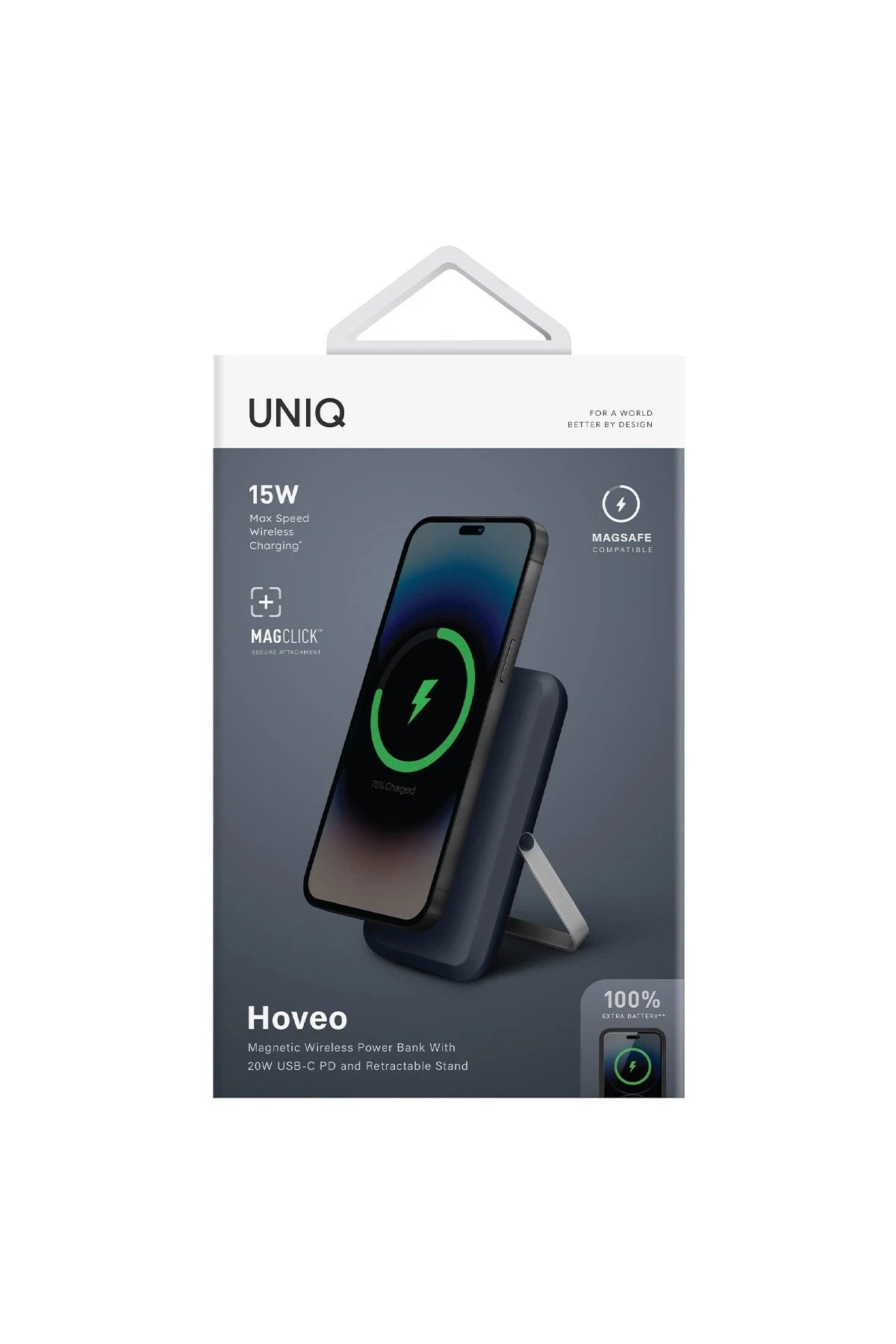 Uniq Hoveo 5.000mAh Manyetik PD Kablosuz Type-C Standlı Powerbank