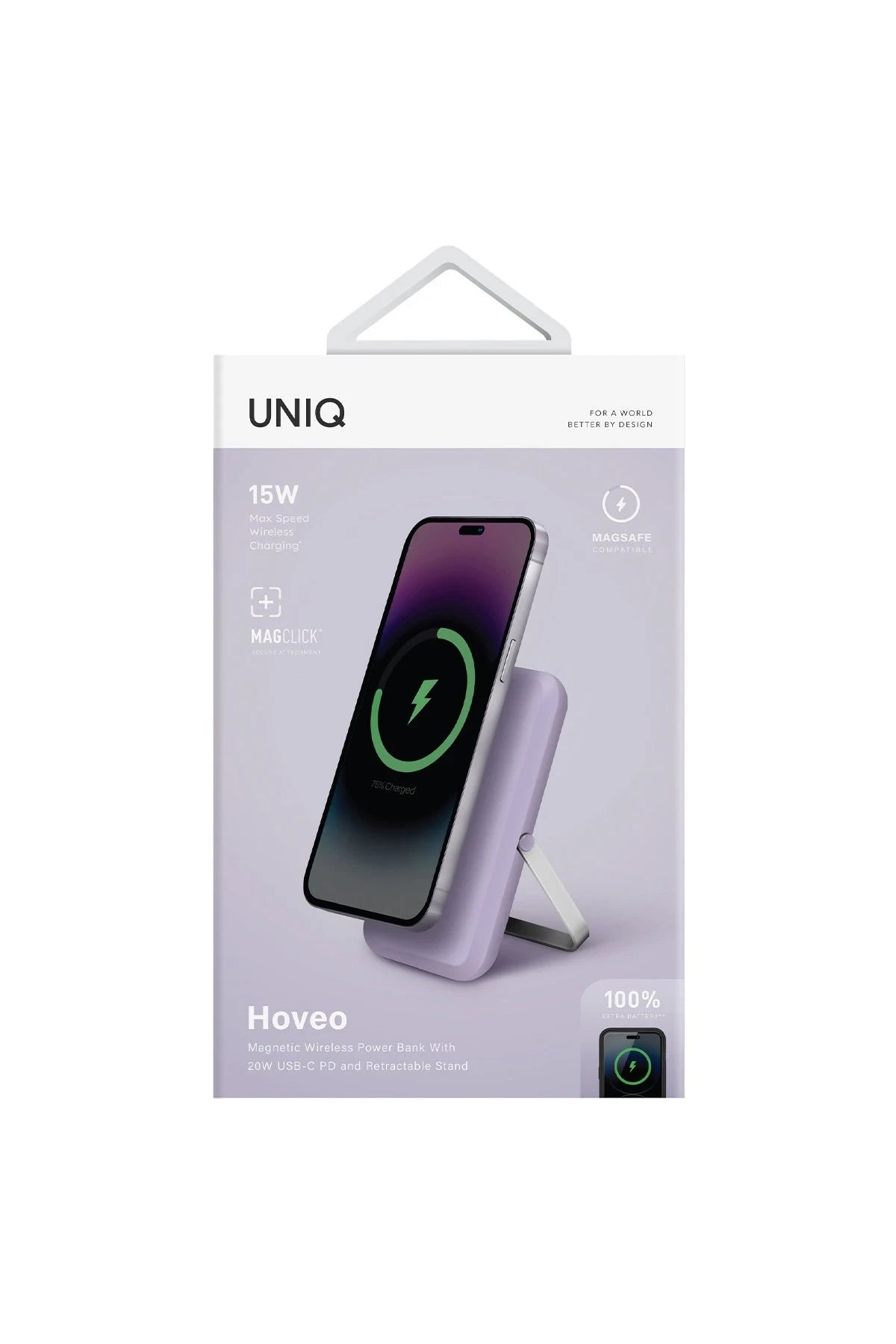 Uniq Hoveo 5.000mAh Manyetik PD Kablosuz Type-C Standlı Powerbank