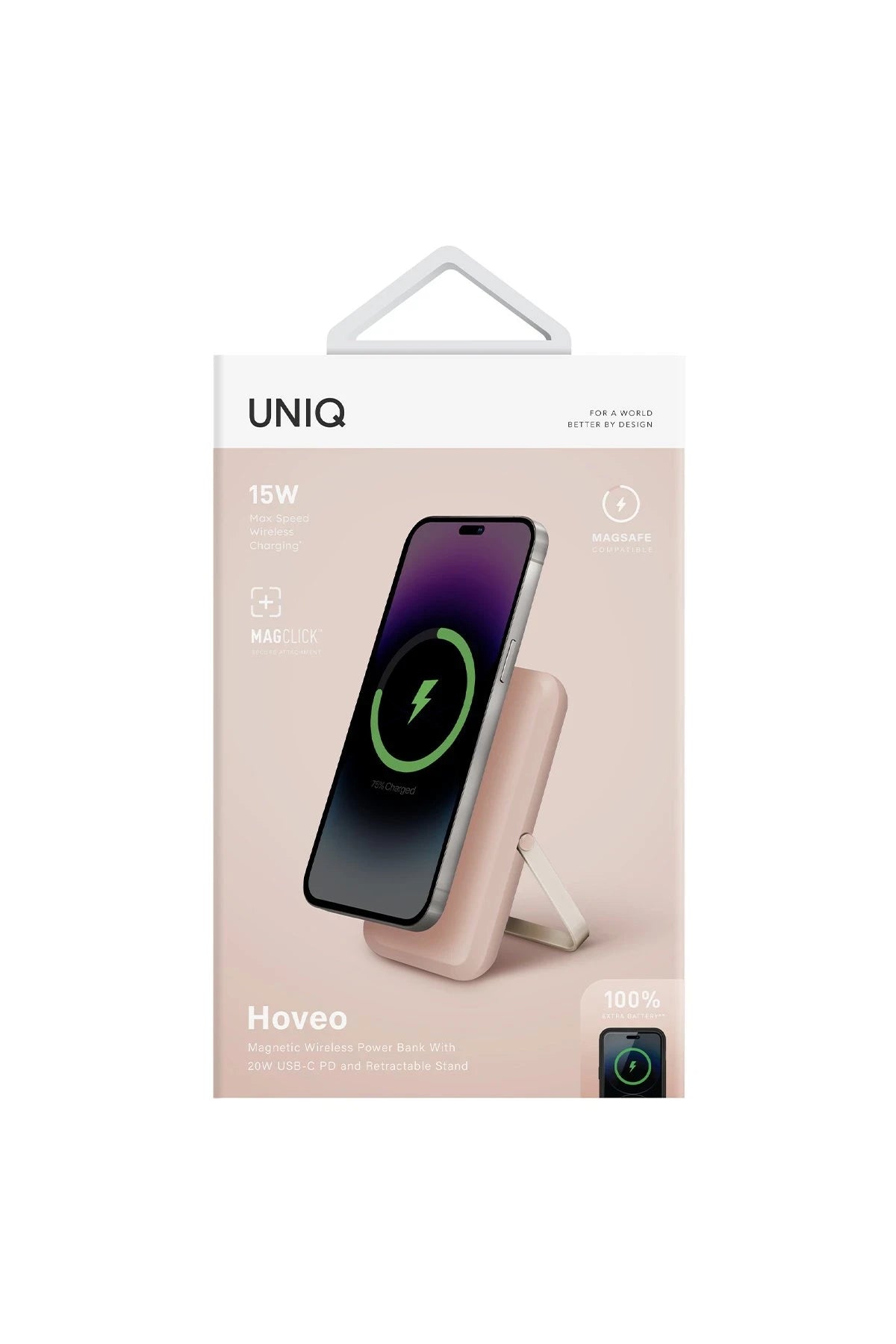 Uniq Hoveo 5.000mAh Manyetik PD Kablosuz Type-C Standlı Powerbank