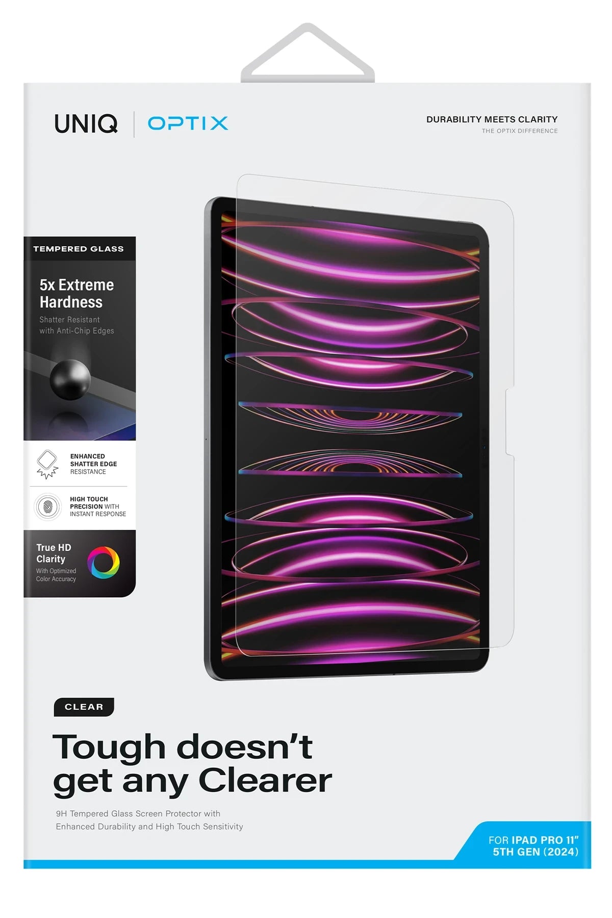 Uniq iPad Pro 11 (4.Nesil / 3.Nesil / 2.Nesil / 1.Nesil) Air (5.Nesil / 4.Nesil) Optix Tablet Cam Ekran Koruyucu