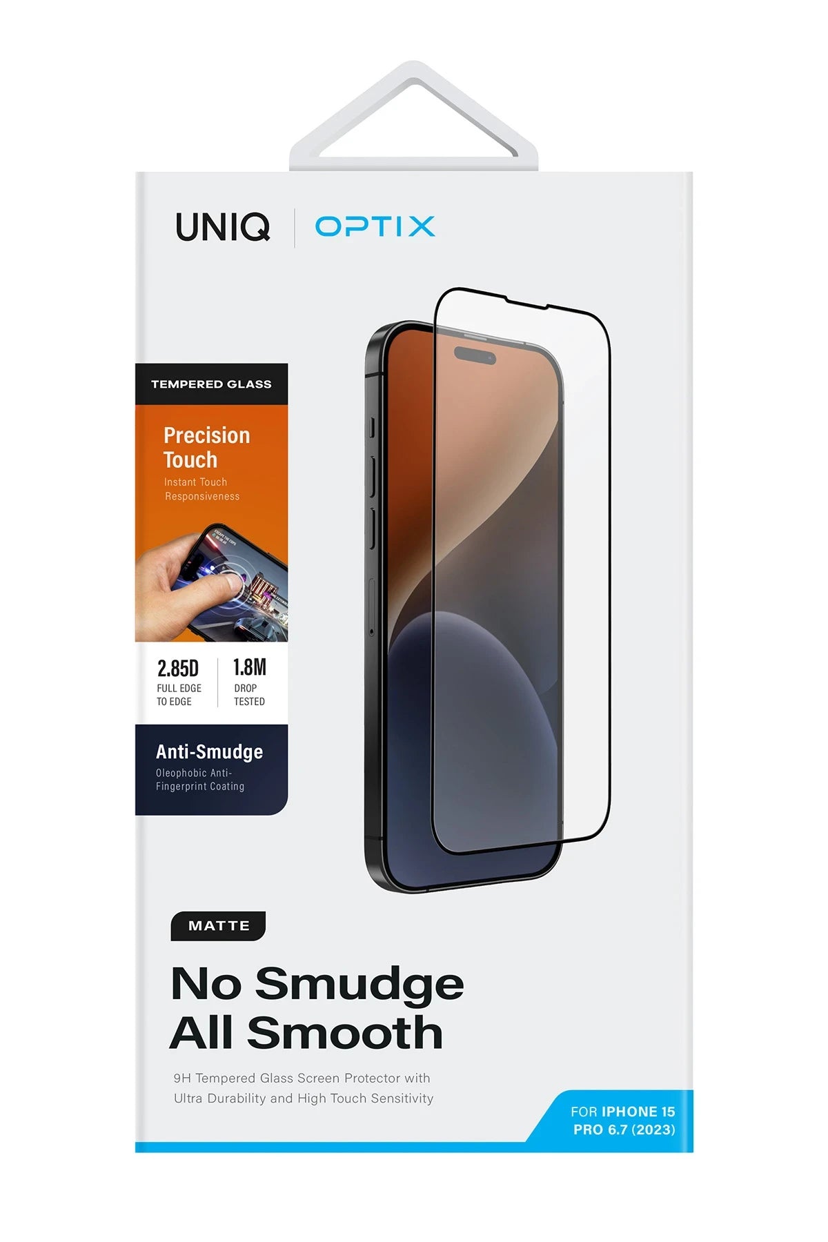 Uniq iPhone 15 Optix Mat Ekran Koruyucu