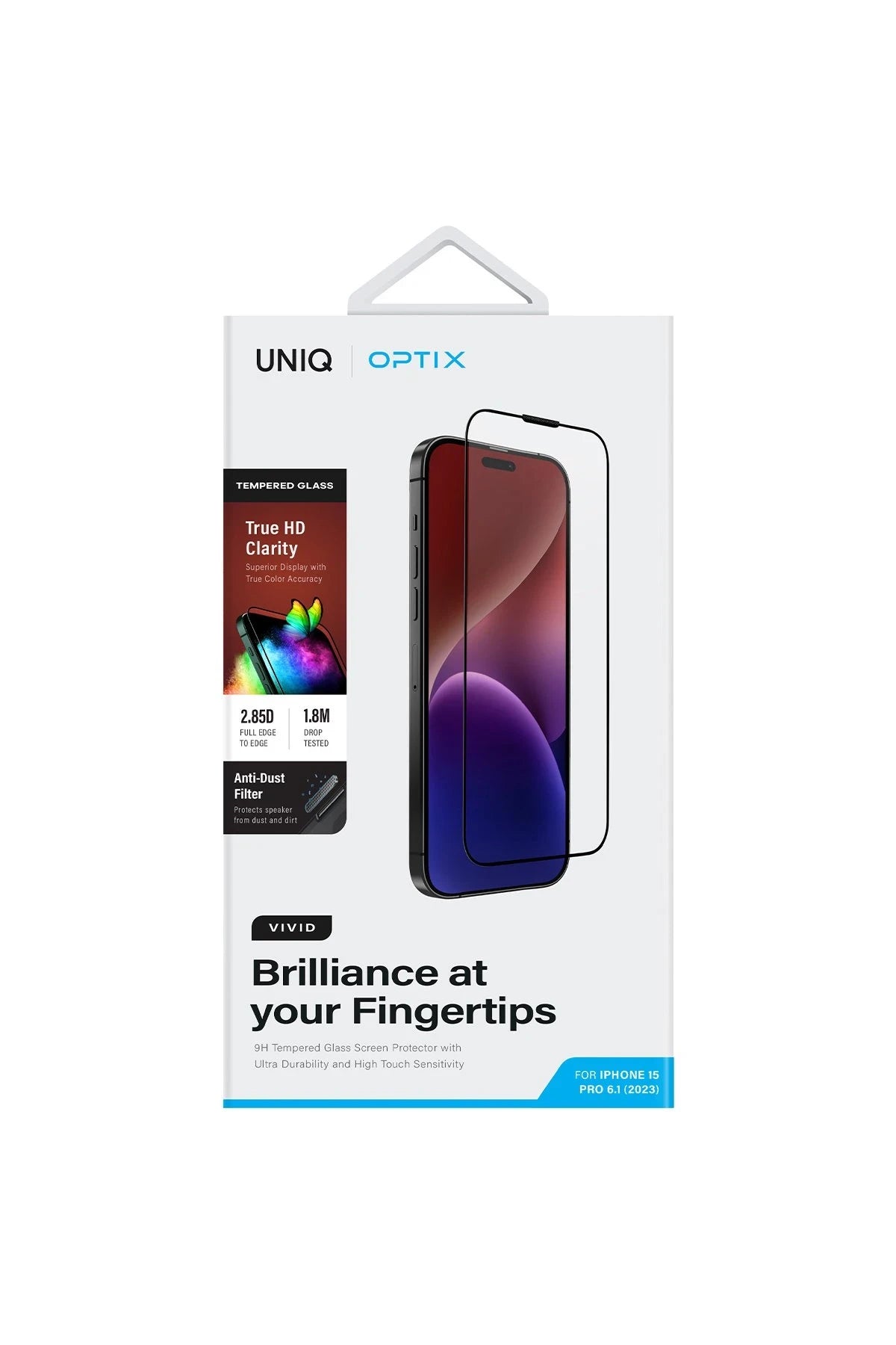 Uniq iPhone 15 Plus Optix Vivid Cam Ekran Koruyucu