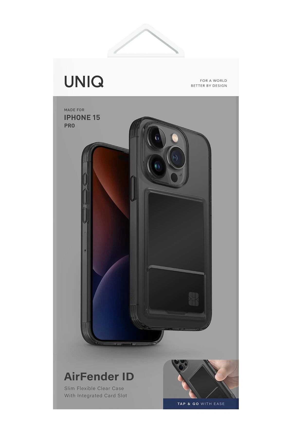 Uniq iPhone 15 Pro Air Fender Kartvizitli Telefon Kılıfı