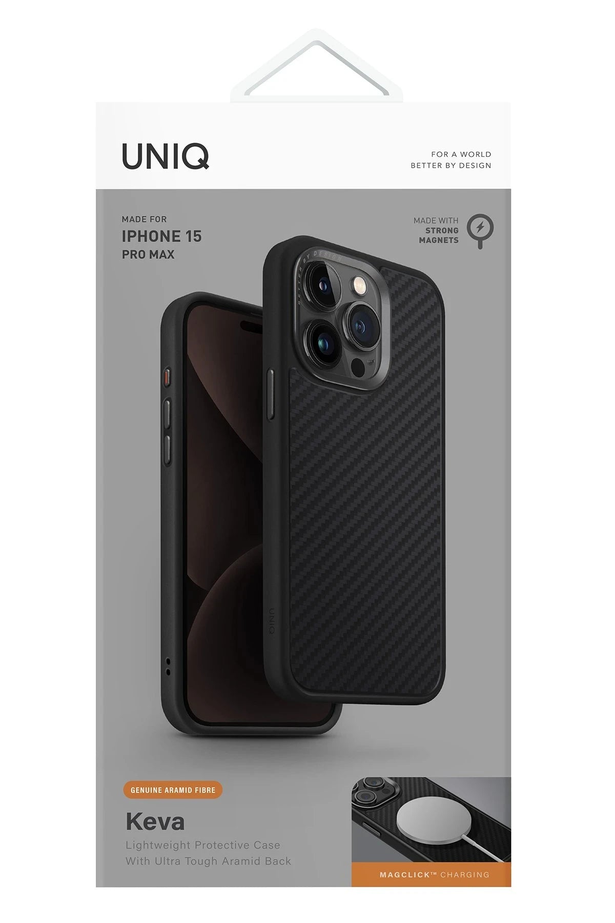 Uniq iPhone 15 Pro Max Keva Karbon Magsafe Telefon Kılıfı
