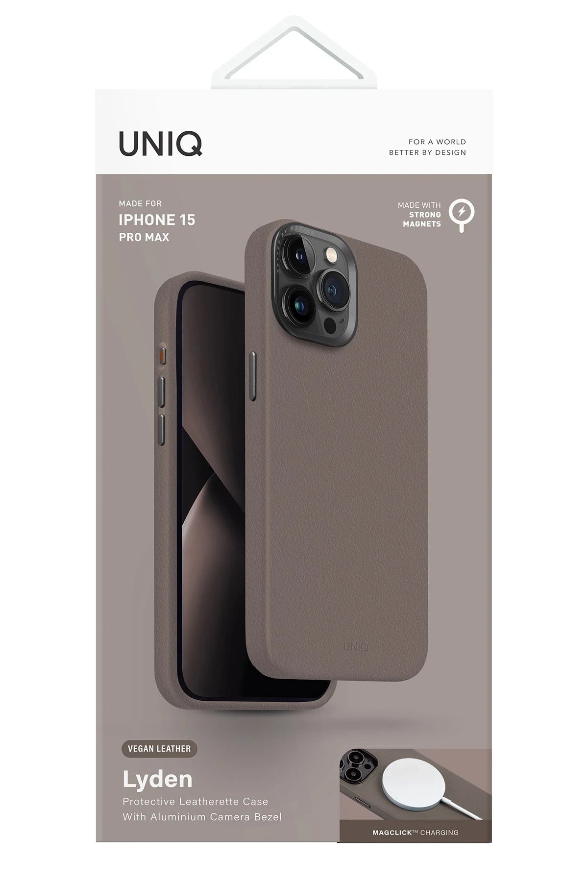 Uniq iPhone 15 Pro Max Lyden Magsafe Deri Telefon Kılıfı