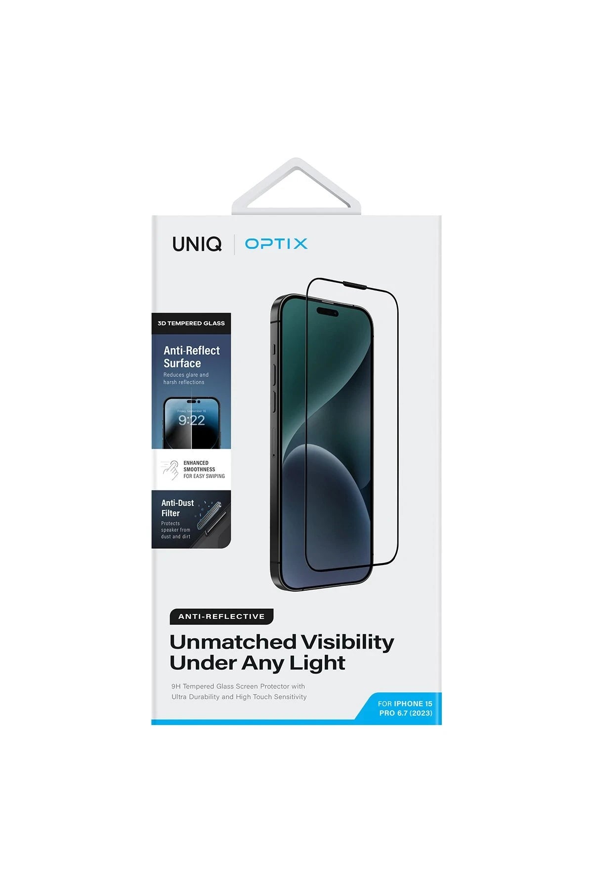 Uniq iPhone 15 Pro Max Optix Anti Reflective Cam Ekran Koruyucu