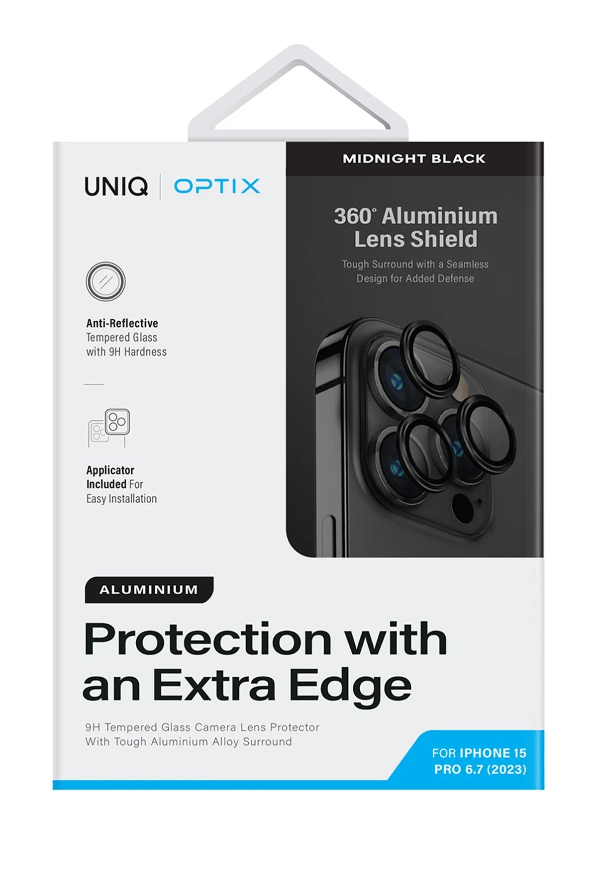 Uniq iPhone 15 Pro Optix Alüminyum Kamera Lens Koruyucu