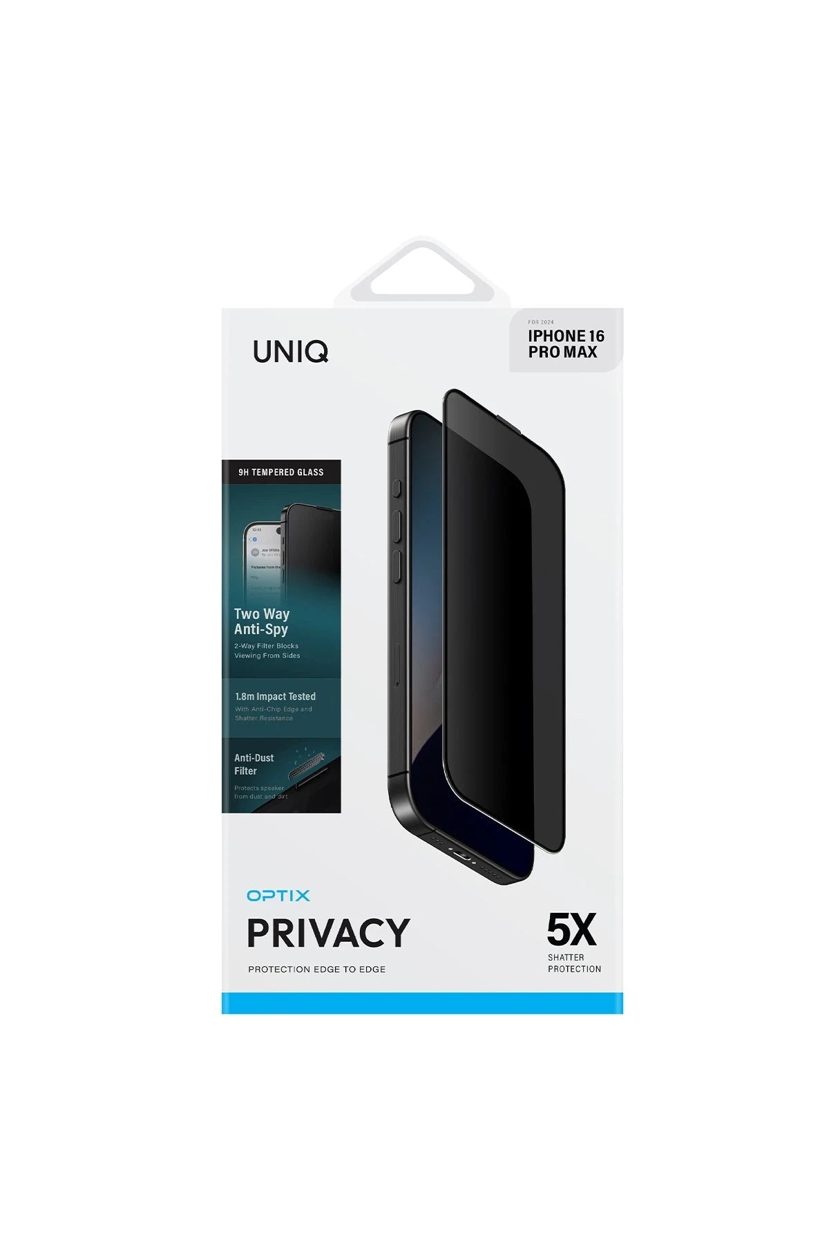 Uniq iPhone 16 Optix Hayalet Cam Ekran Koruyucu