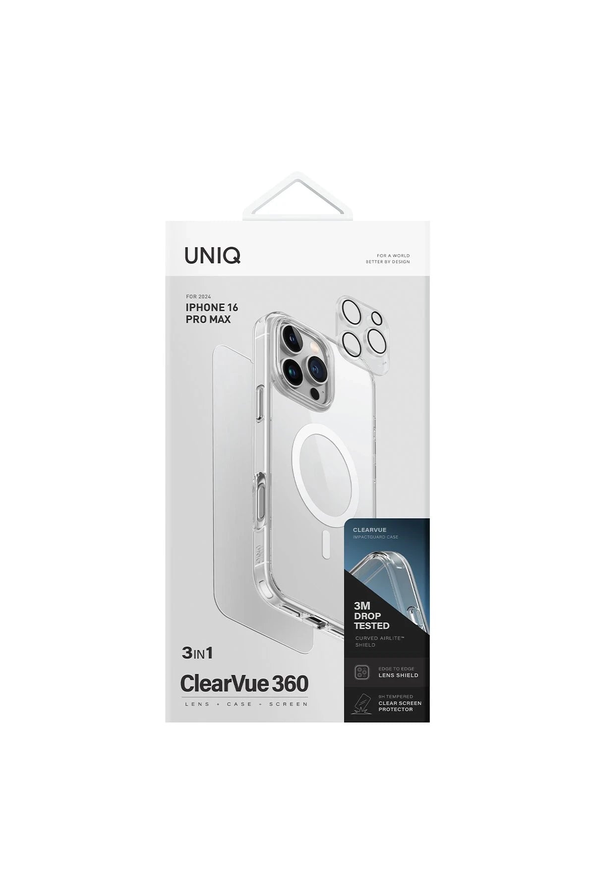 Uniq iPhone 16 Pro Clearvue Magsafe 3in1 Set Telefon Kılıfı