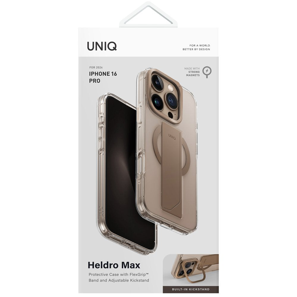 Uniq iPhone 16 Pro Heldro Max Magsafe Standlı Telefon Kılıfı