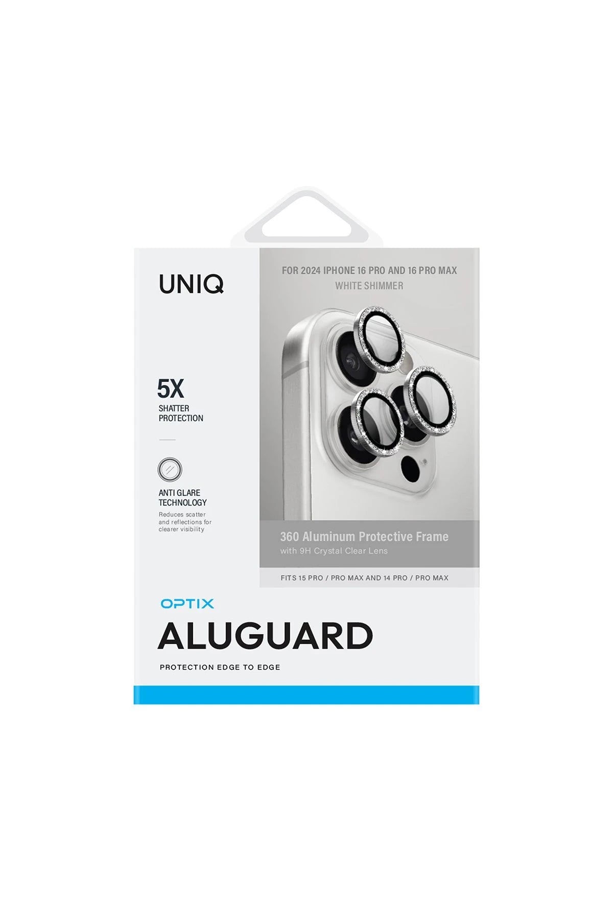 Uniq iPhone 16 Pro Max Optix Simli Alüminyum Kamera Koruyucu