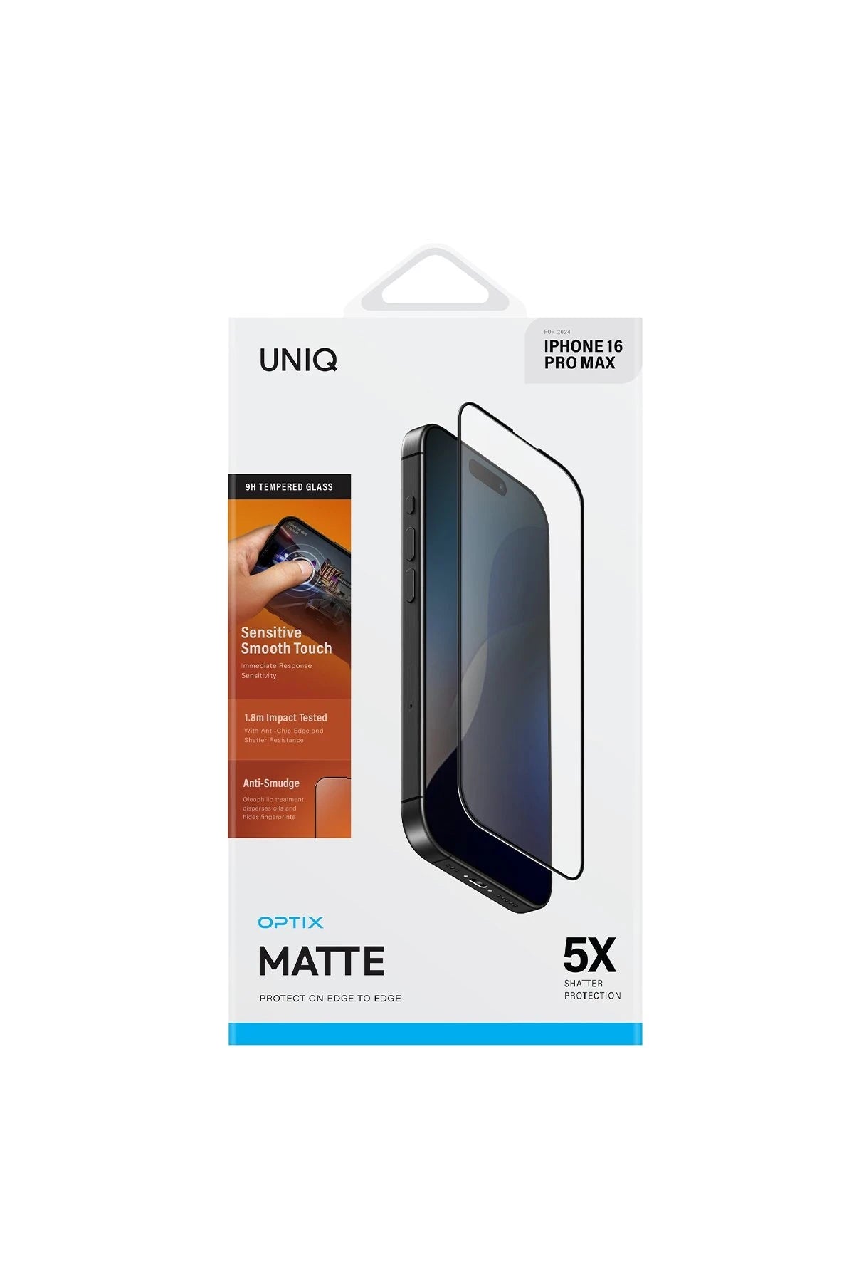 Uniq iPhone 16 Pro Optix Mat Ekran Koruyucu