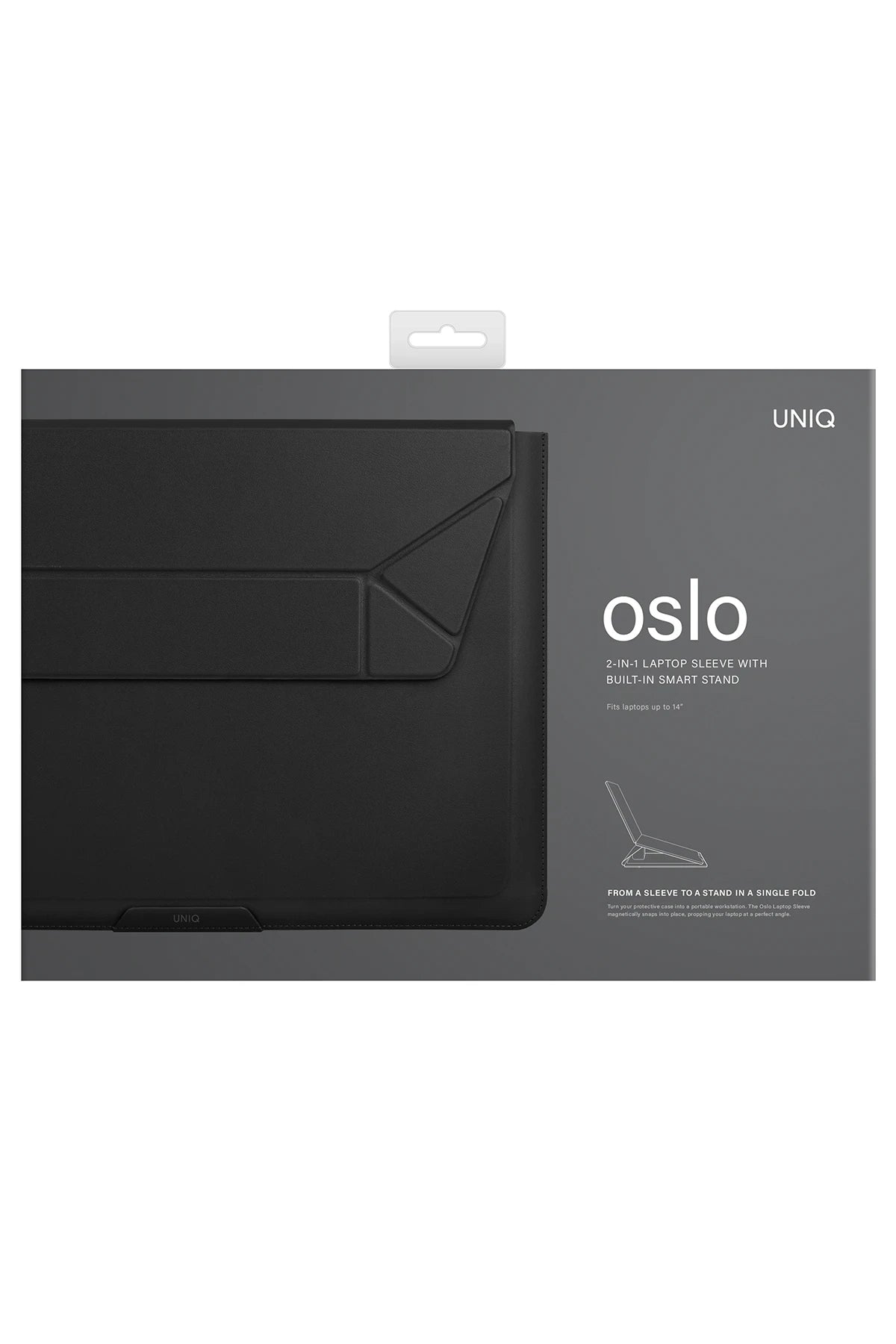 Uniq Oslo Su Geçirmez Katlanabilir Stant Özellikli 14inç Laptop Kılıfı